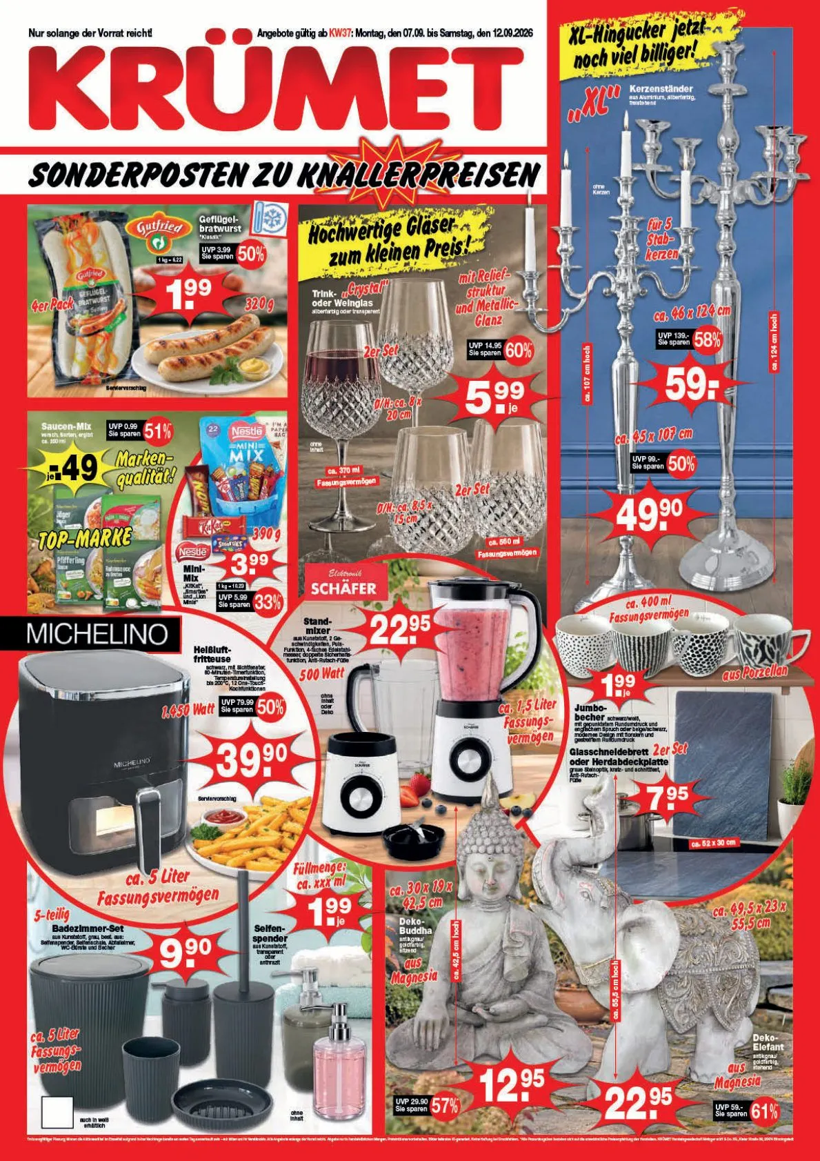 Krümet Sonderposten — 2026-09-07 von 7. September bis 12. September 2026 - Prospekt seite 1