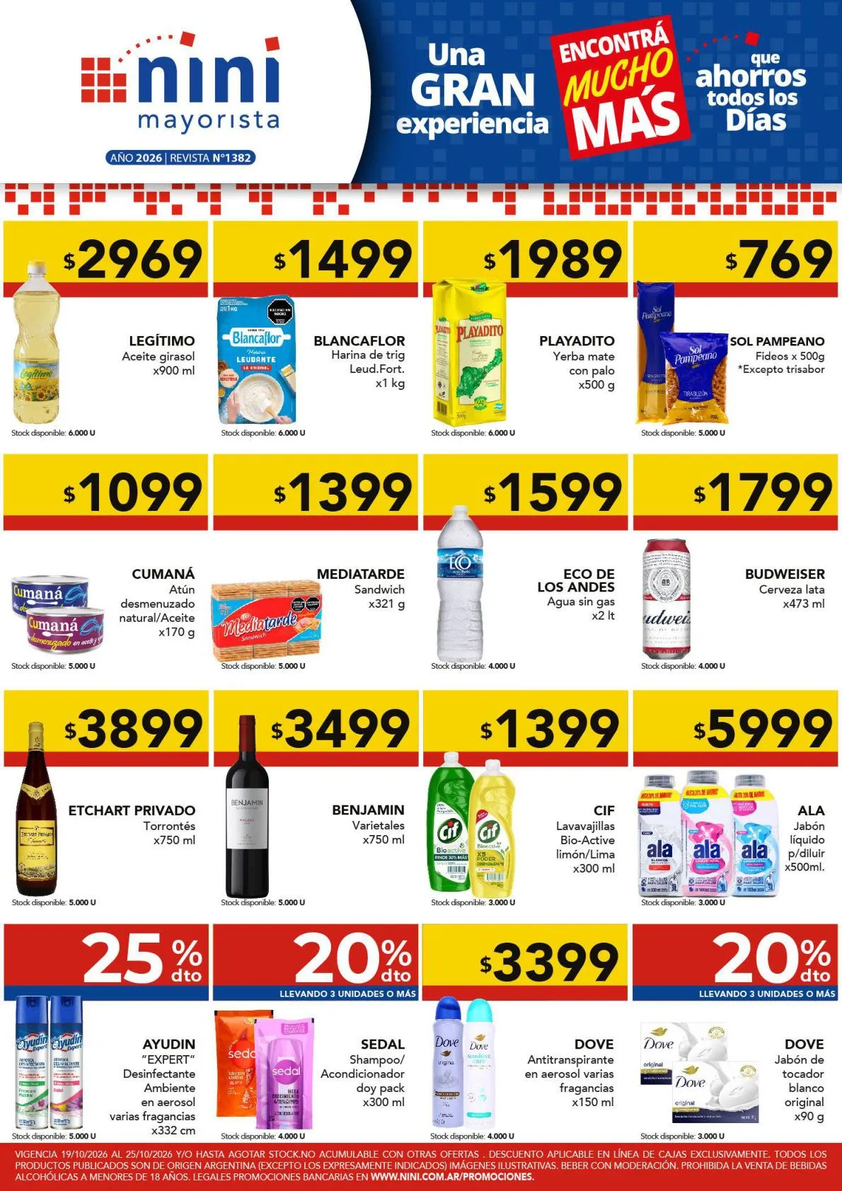 Ofertas de Nini Mayorista — 2026-10-19 19 de octubre al 25 de octubre 2026 - Página 1 del catálogo