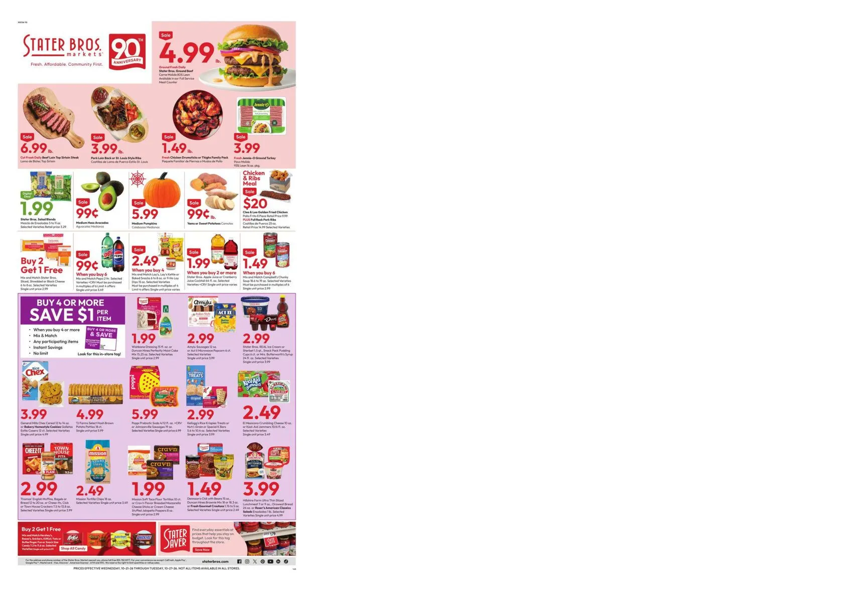 Weekly promotion Stater Bros. — 2026-10-21 spanning from October 21 to October 27 2026 - Page 1 for Catalogue 365