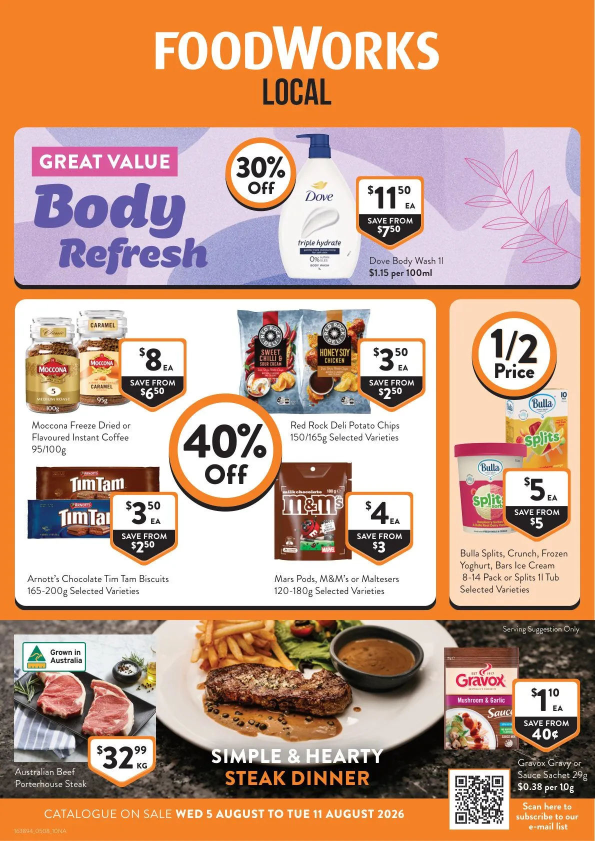 Foodworks — 2026-08-05 - Catalogue valid from 5 August to 11 August 2026 - page 1