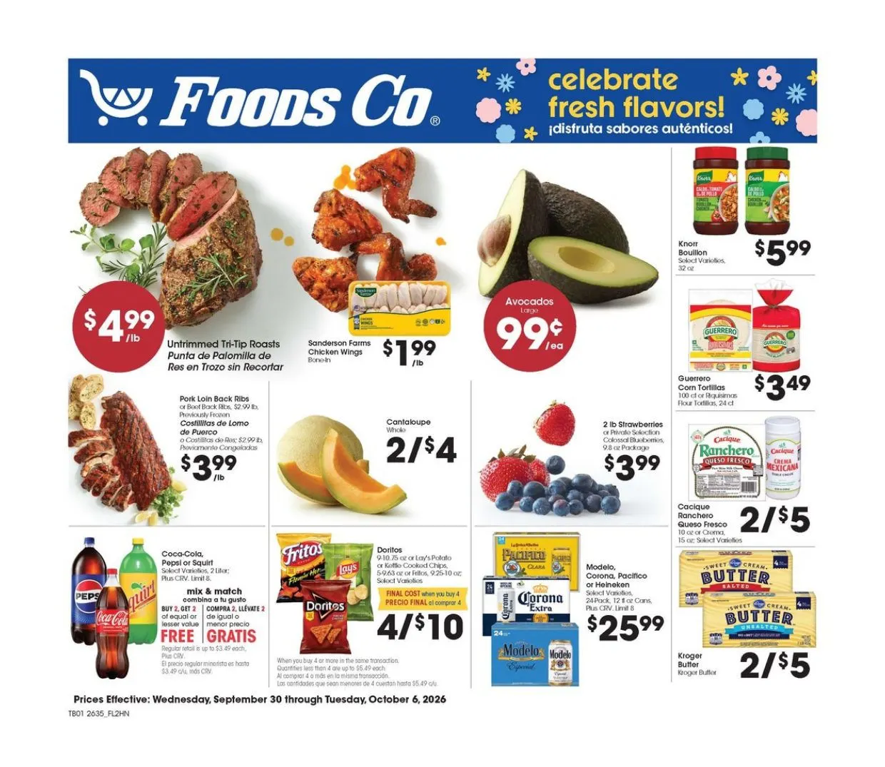 Weekly promotion Foods Co. — 2026-10-06 spanning from September 30 to October 6 2026 - Page for Catalogue 365