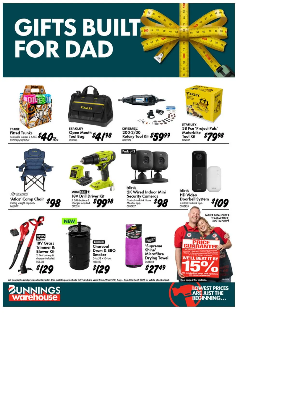 Bunnings — 2026-08-26 from 12 August to 5 September 2026 - Catalogue Page 1