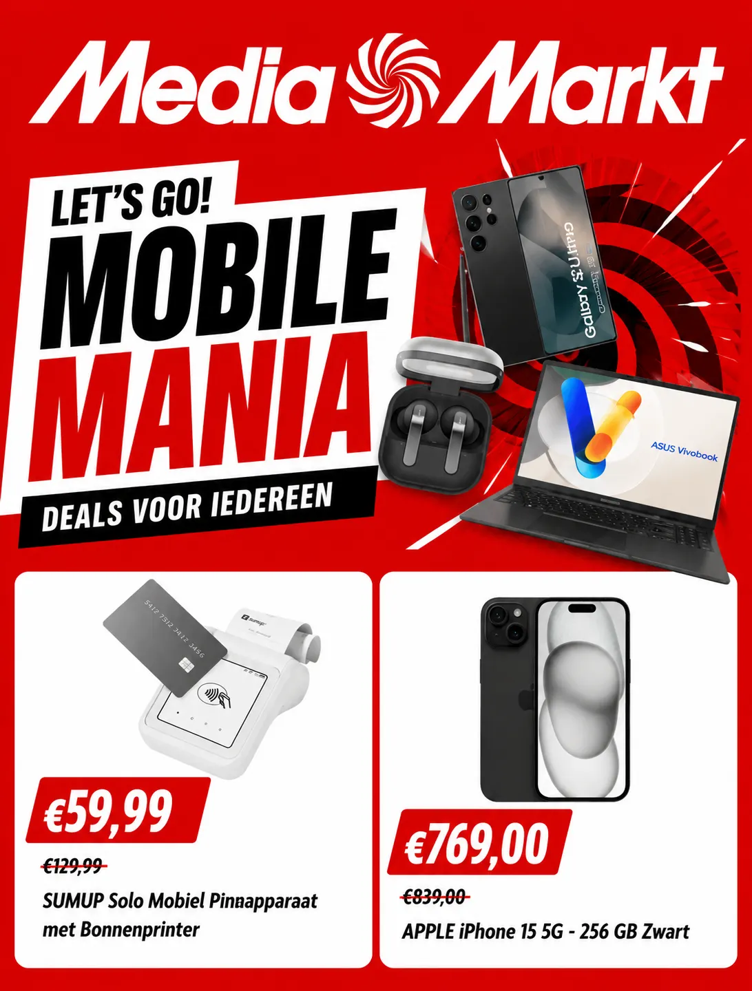 Alle Mobile Mania deals! van 29 juli tot 13 augustus 2026 - Folder pagina 1