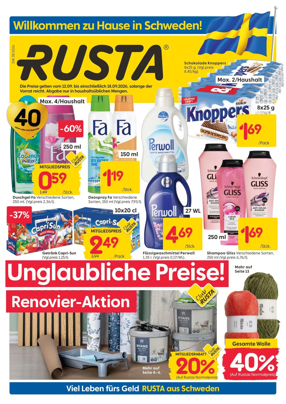 Rusta — 2026-09-13 von 13. September bis 18. September 2026 - Prospekt seite 1