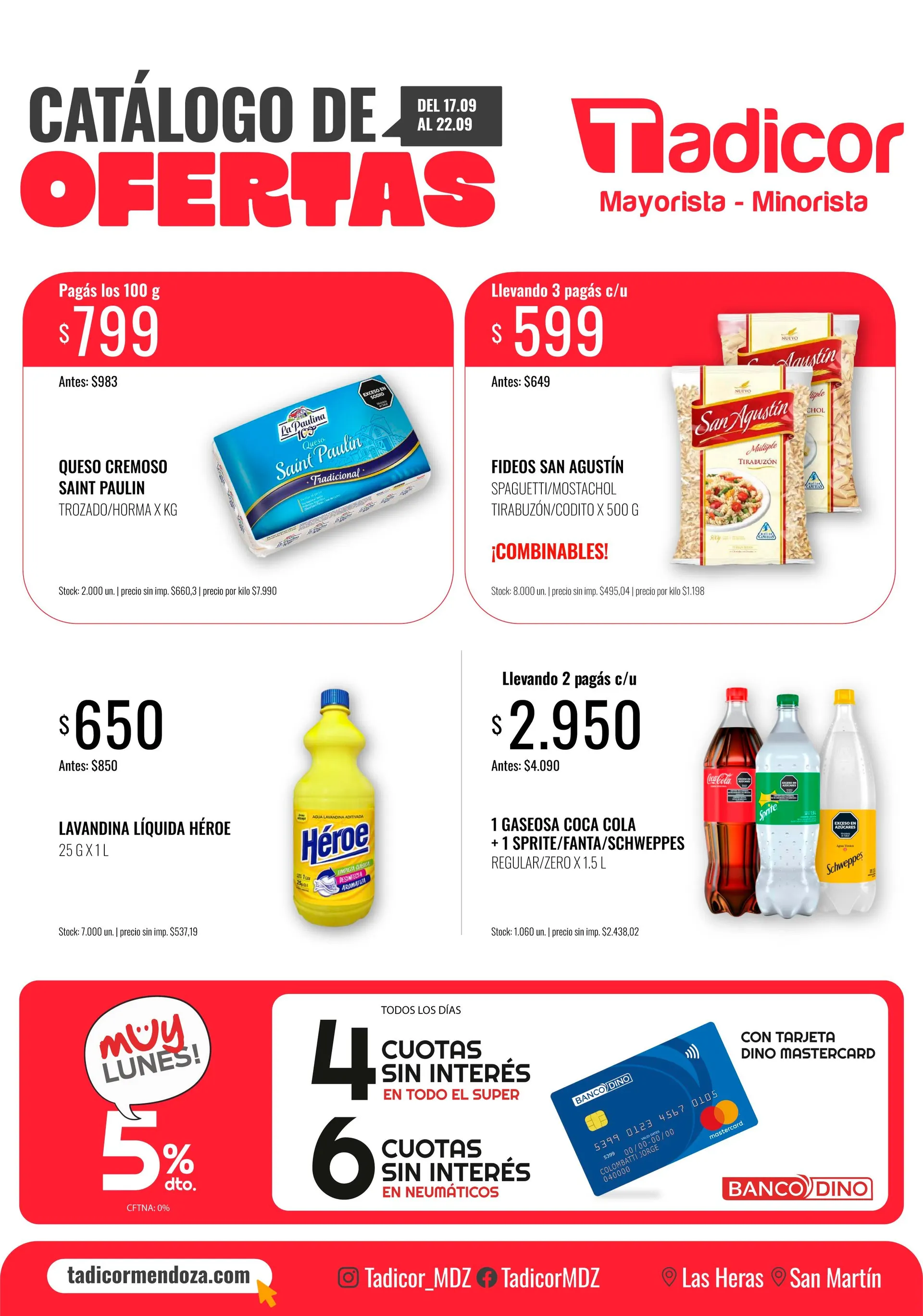 Ofertas de Supermercados Tadicor — 2026-09-23 23 de septiembre al 28 de septiembre 2026 - Página 1 del catálogo