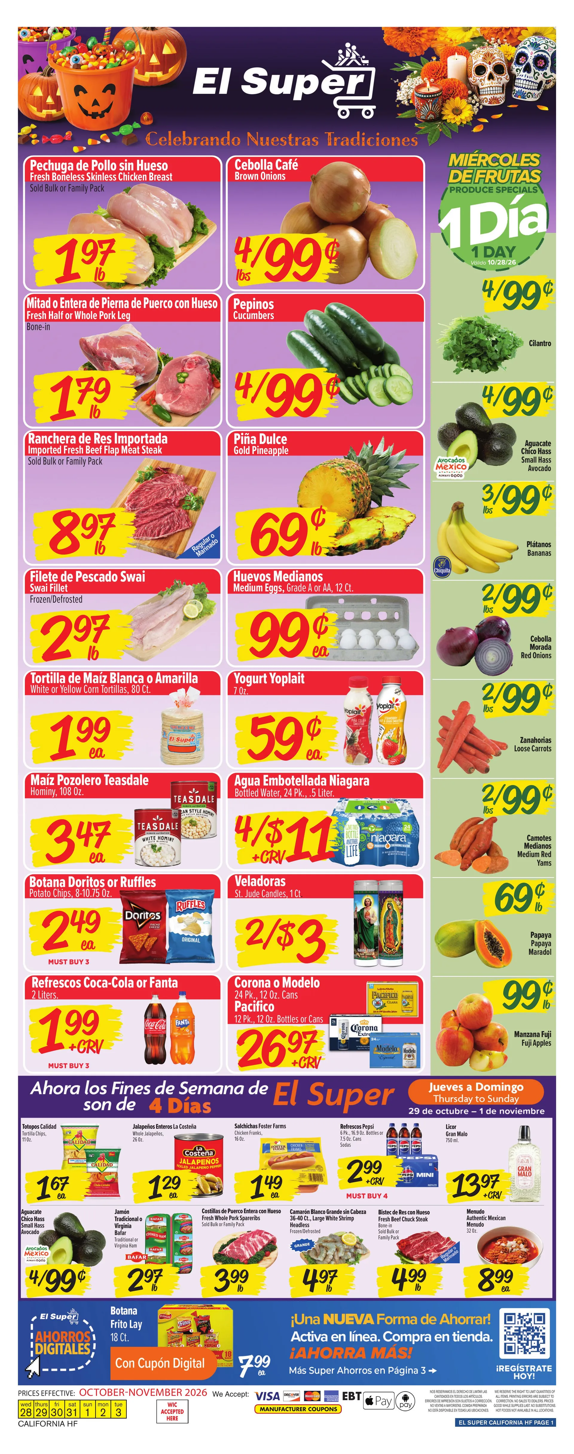 Weekly ad El Super — 2026-10-28 from October 28 to November 3 2026 - Page 1