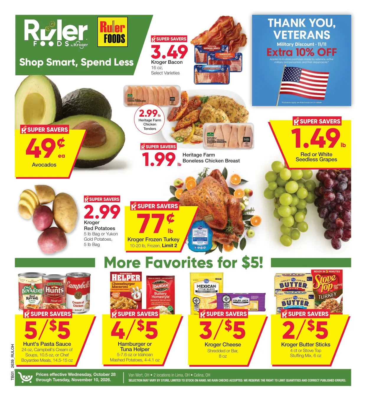 Weekly ad Ruler Foods — 2026-10-28 from October 28 to November 10 2026 - Page 1
