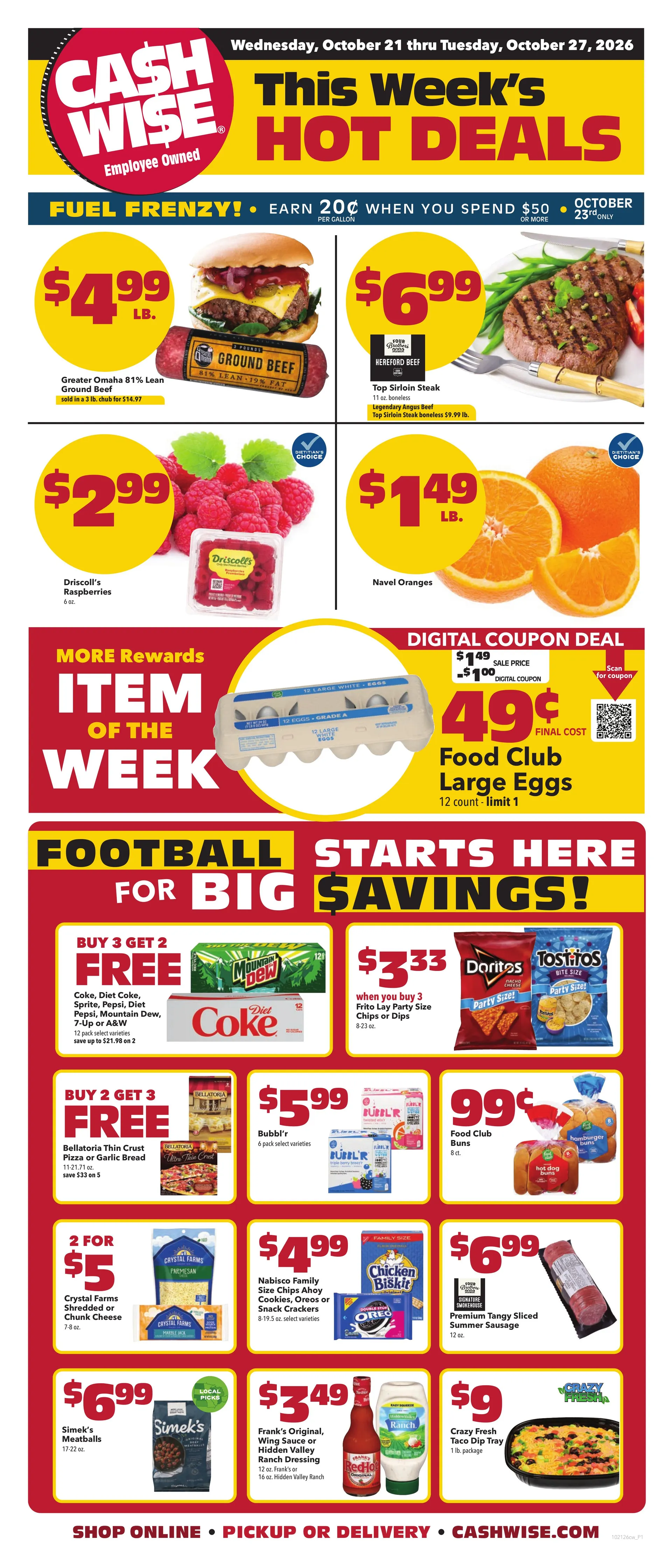 Weekly promotion Cash Wise — 2026-10-21 spanning from October 21 to October 27 2026 - Page 1 for Catalogue 365