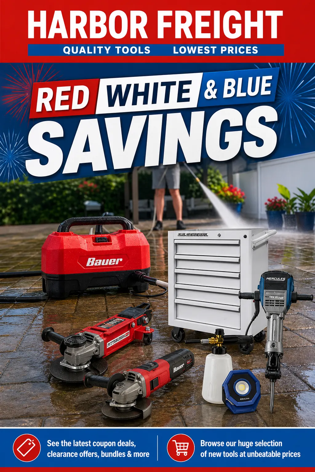 Weekly promotion Harbor Freight Tools (US) — 2026-07-01 spanning from July 1 to July 8 2026 - Page 1 for Catalogue 365