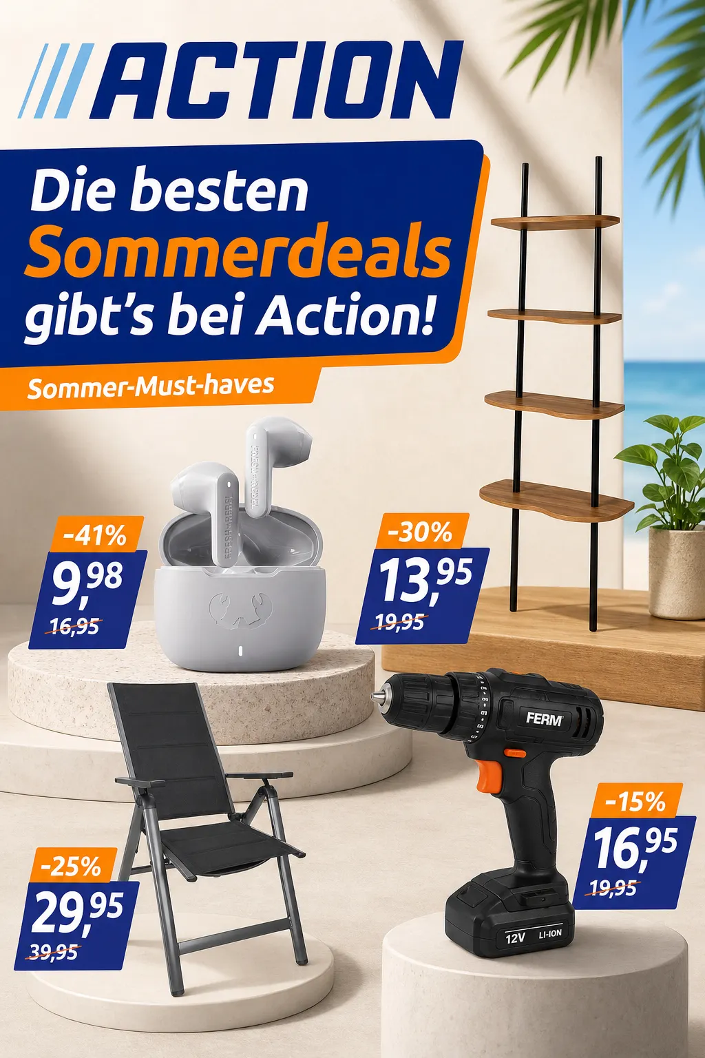 Sommerdeals gibt’s bei Action! von 10. August bis 24. August 2026 - Flugblätt seite  1