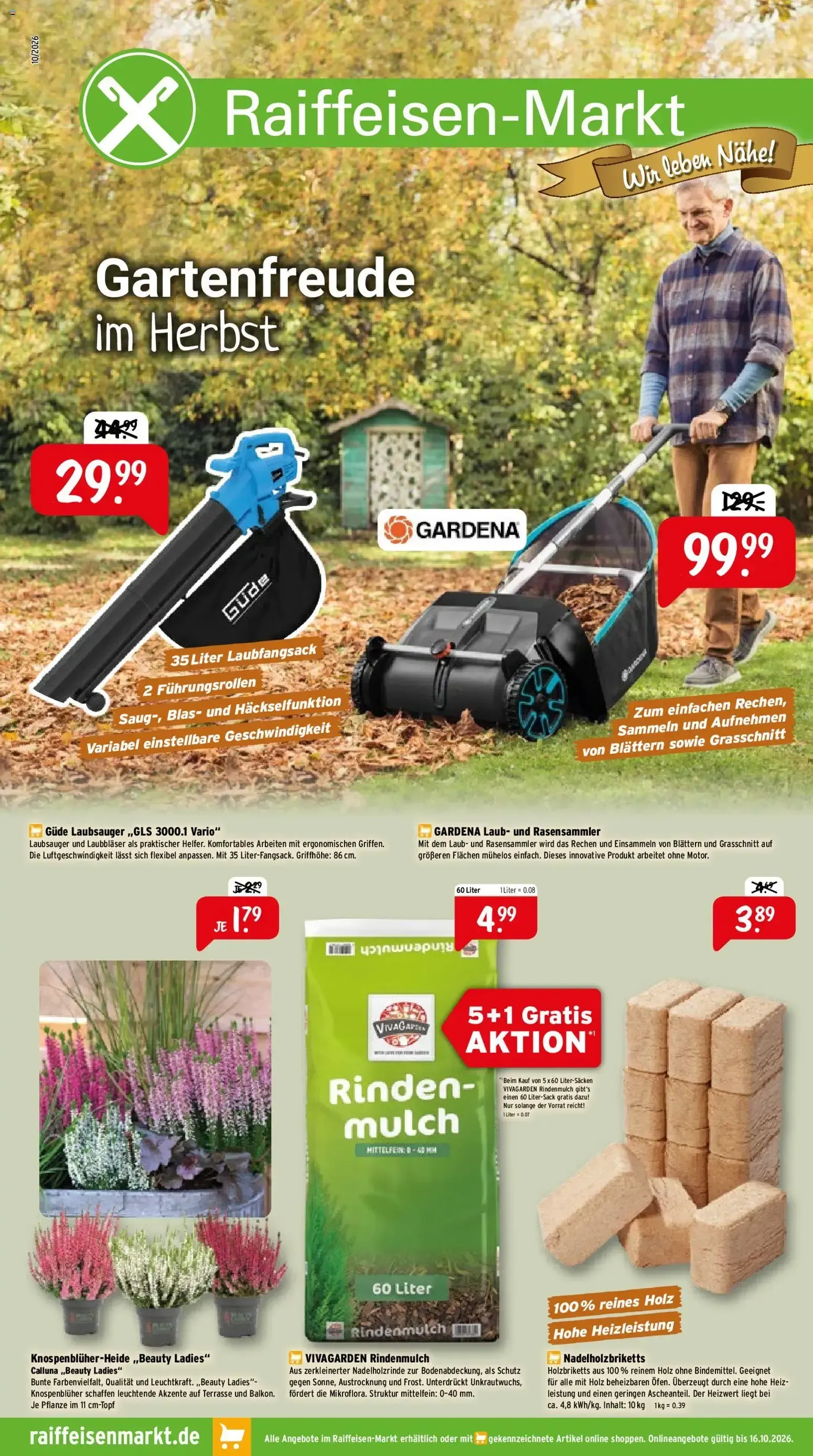Raiffeisen Markt — 2026-10-20 von 1. Oktober bis 31. Oktober 2026 - Prospekt seite 1