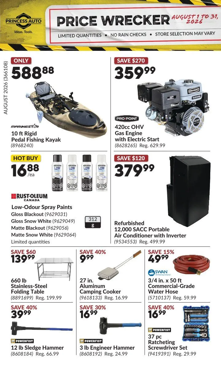 Princess Auto — 2026-08-20 from August 1 to August 31 2026 - flyer page 