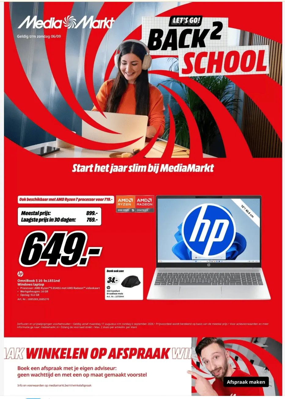 MediaMarkt — 2026-08-28 van 28 augustus tot 6 september 2026 - Folder pagina 1