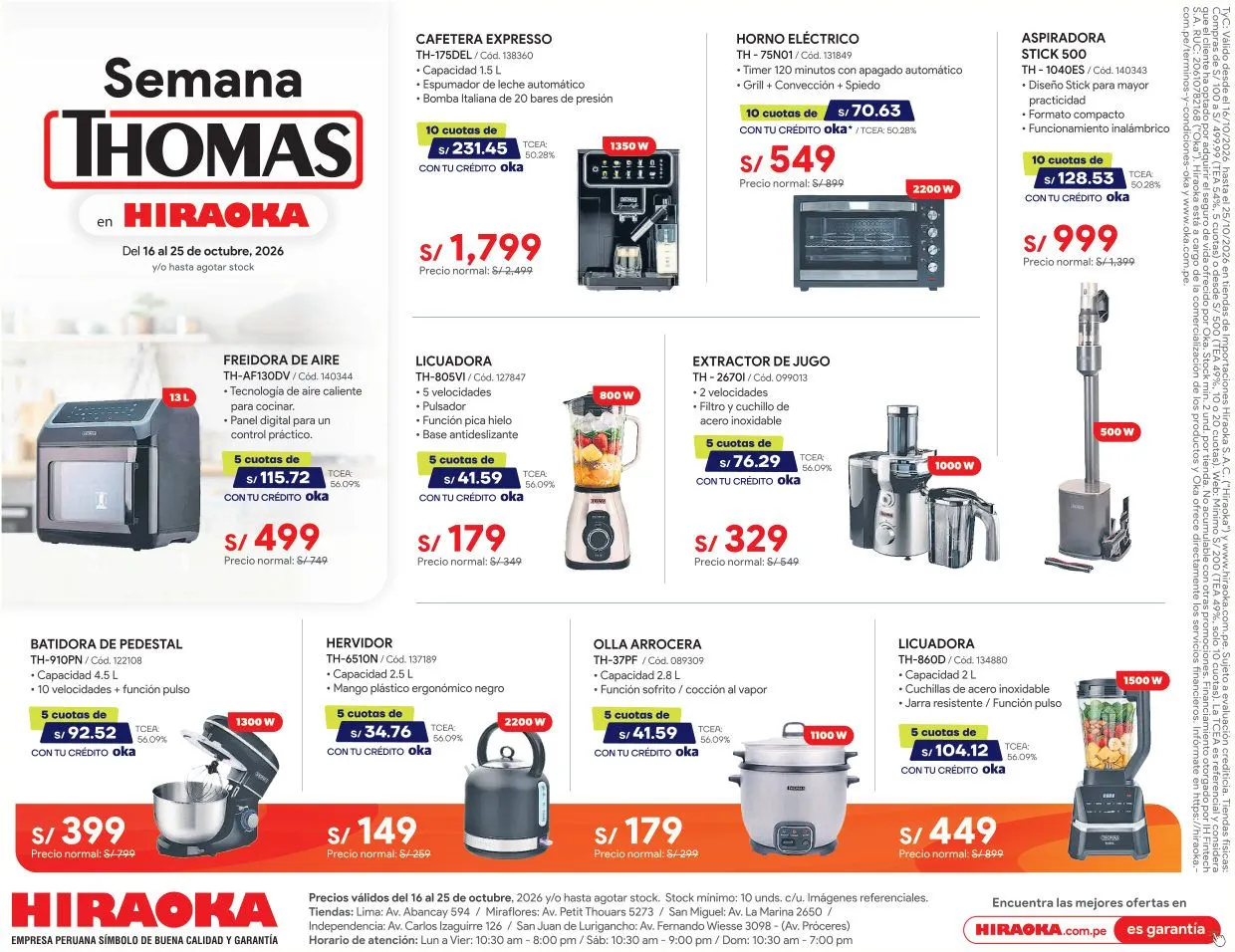 Catalogo de Hiraoka — 2026-10-21 16 de octubre al 25 de octubre 2026 - Pag 1
