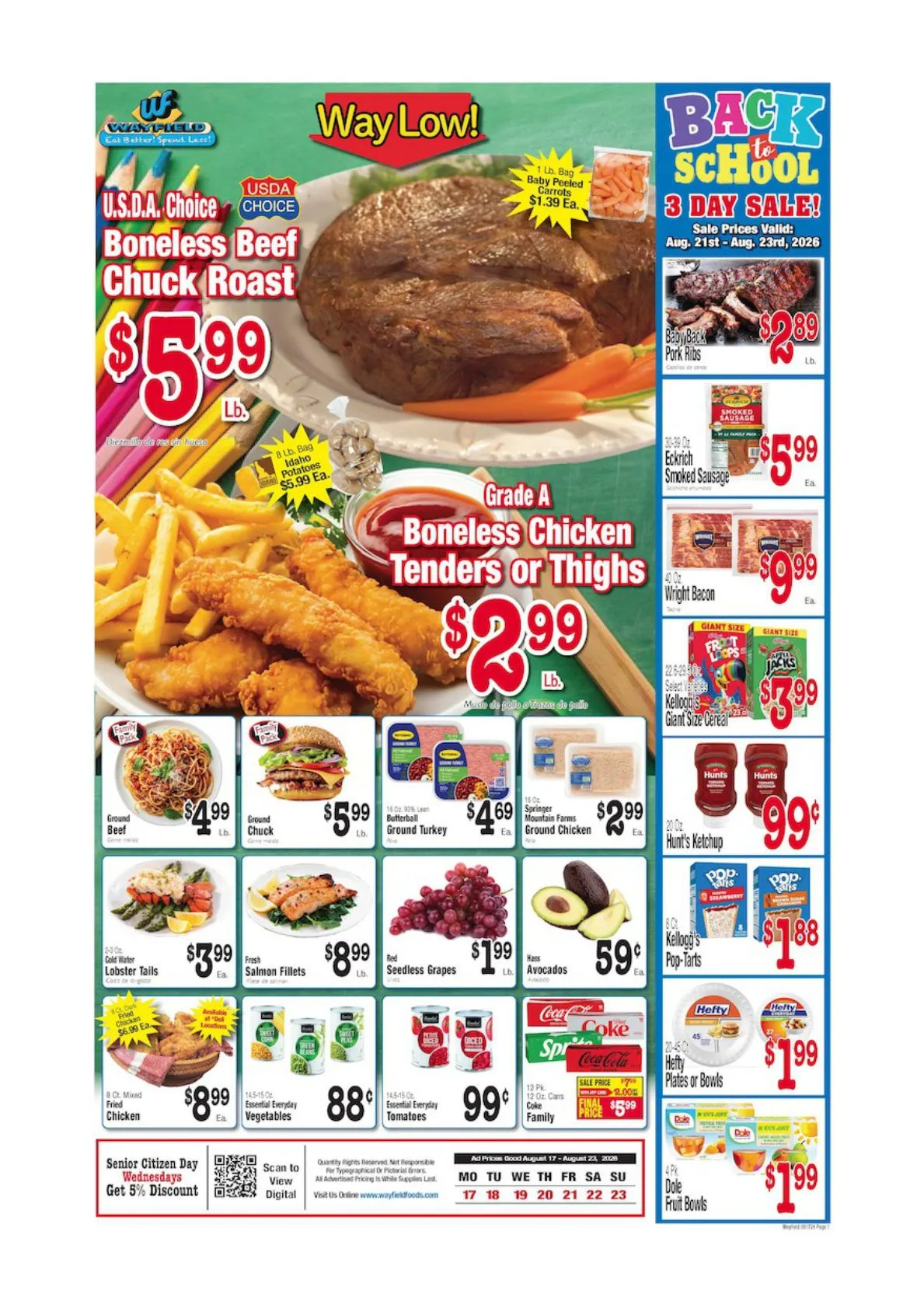 Weekly ad Wayfield — 2026-08-18 from August 17 to September 23 2026 - Page 1
