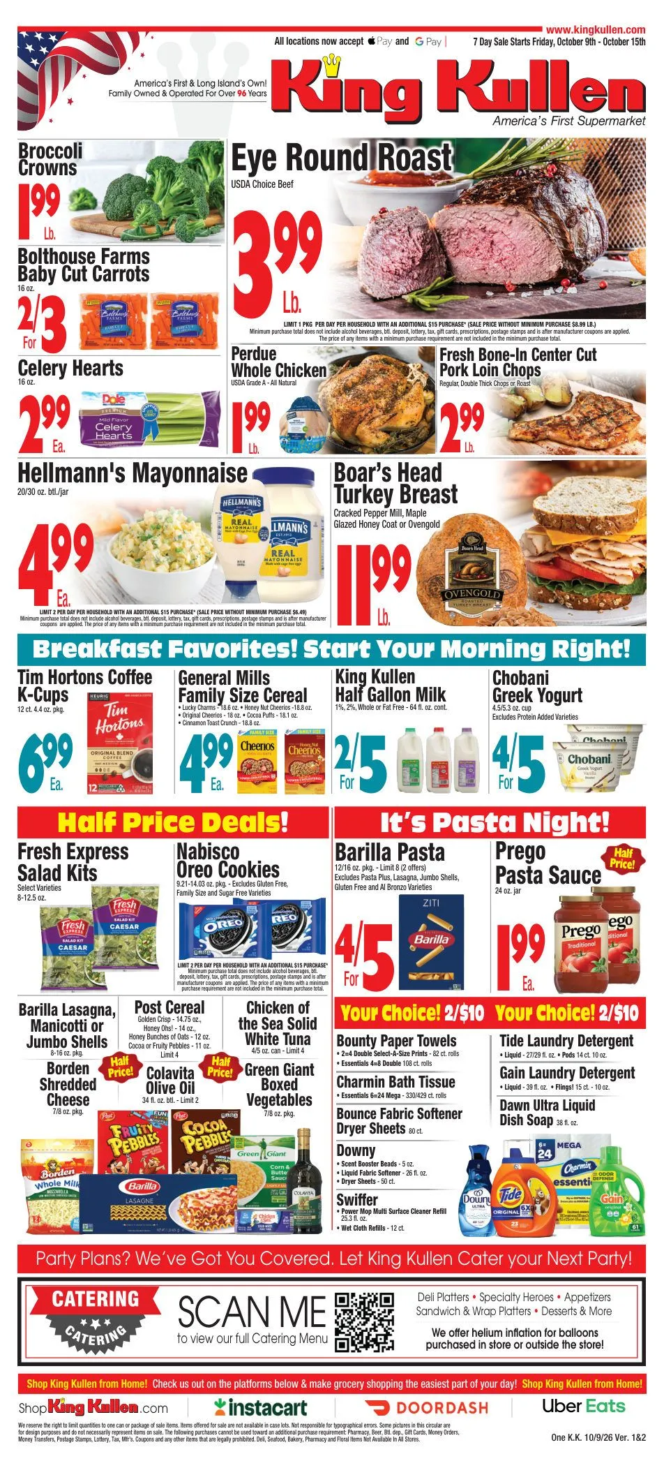 Weekly ad King Kullen — 2026-10-09 from October 9 to October 15 2026 - Page 1