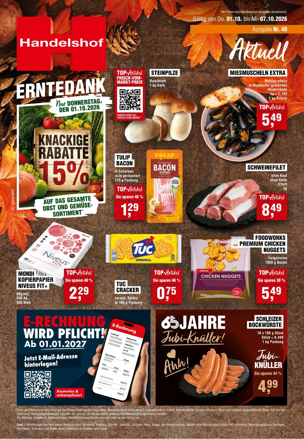 Handelshof — 2026-10-01 von 1. Oktober bis 7. Oktober 2026 - Prospekt seite 1