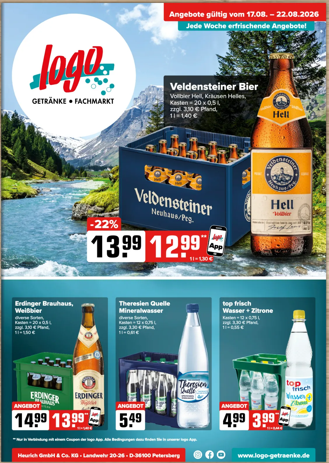 Logo Getränkemarkt — 2026-08-20 von 17. August bis 22. August 2026 - Prospekt seite 1
