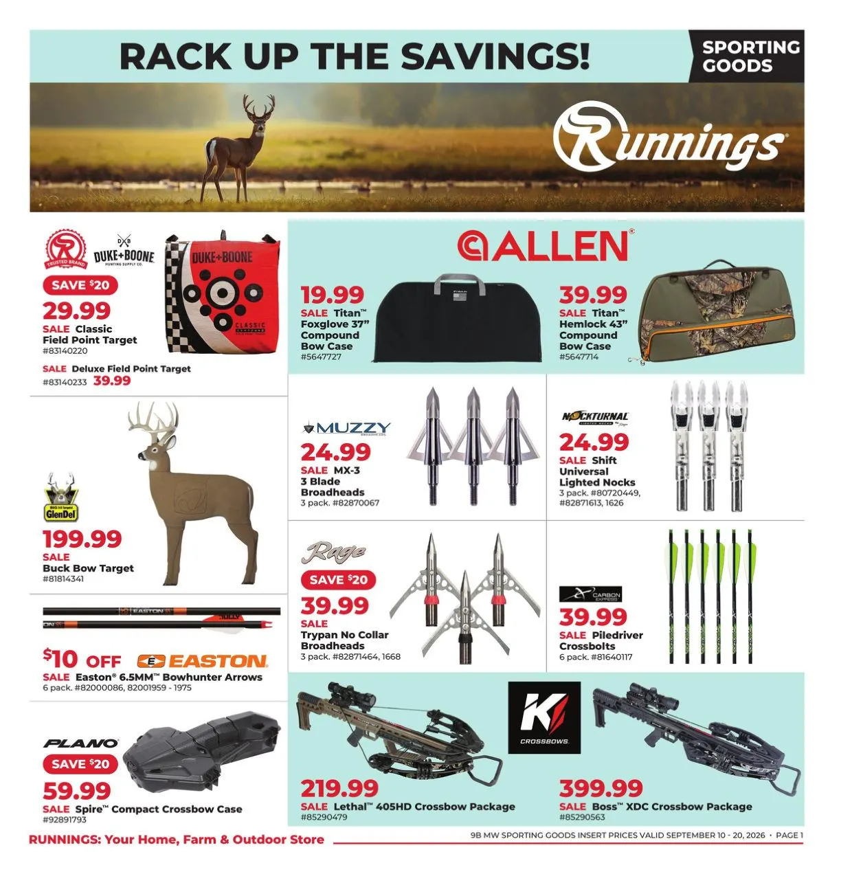 Weekly ad Runnings — 2026-09-17 from September 17 to September 21 2026 - Page 1