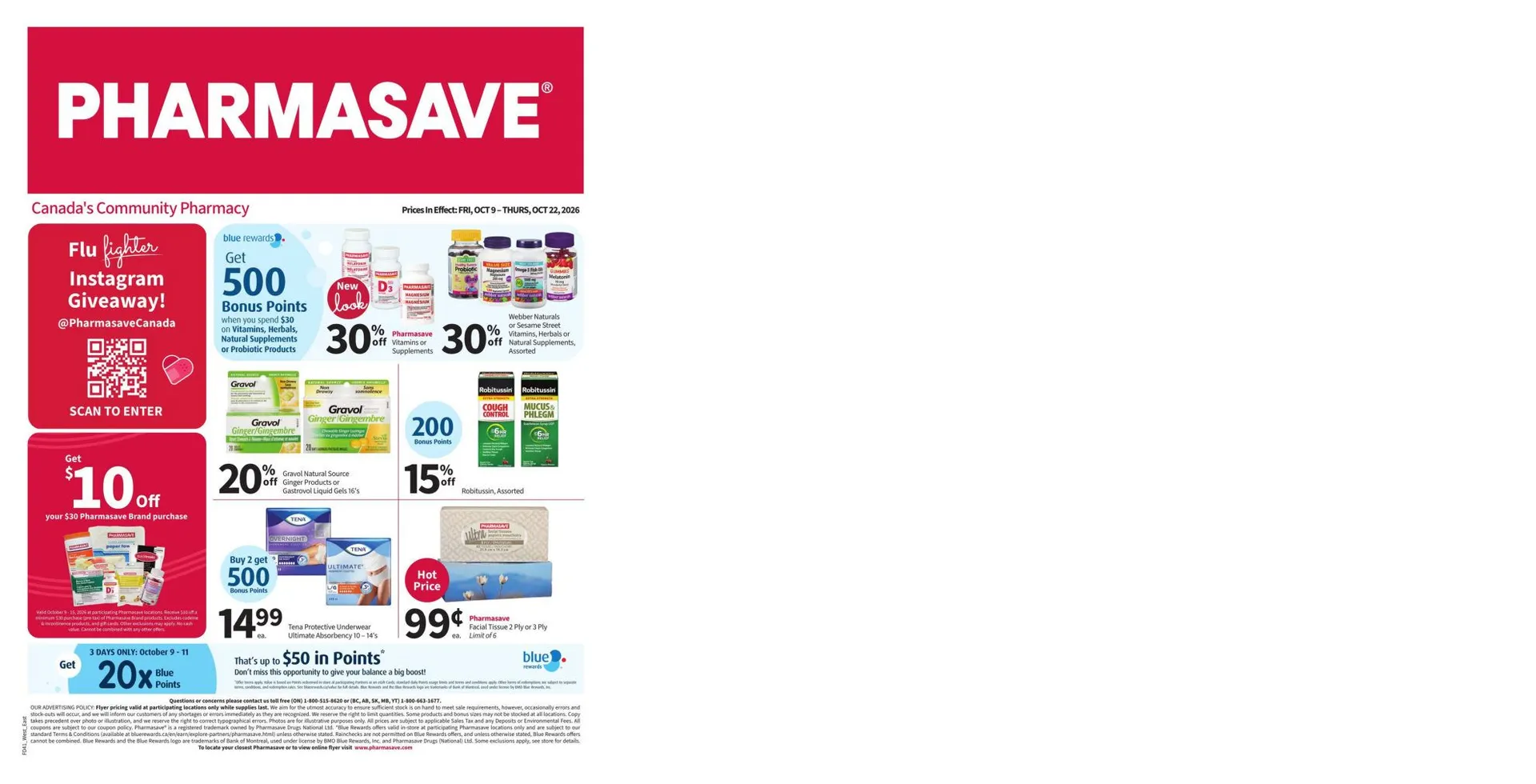 Pharmasave — 2026-10-09 from October 9 to October 22 2026 - flyer page 1