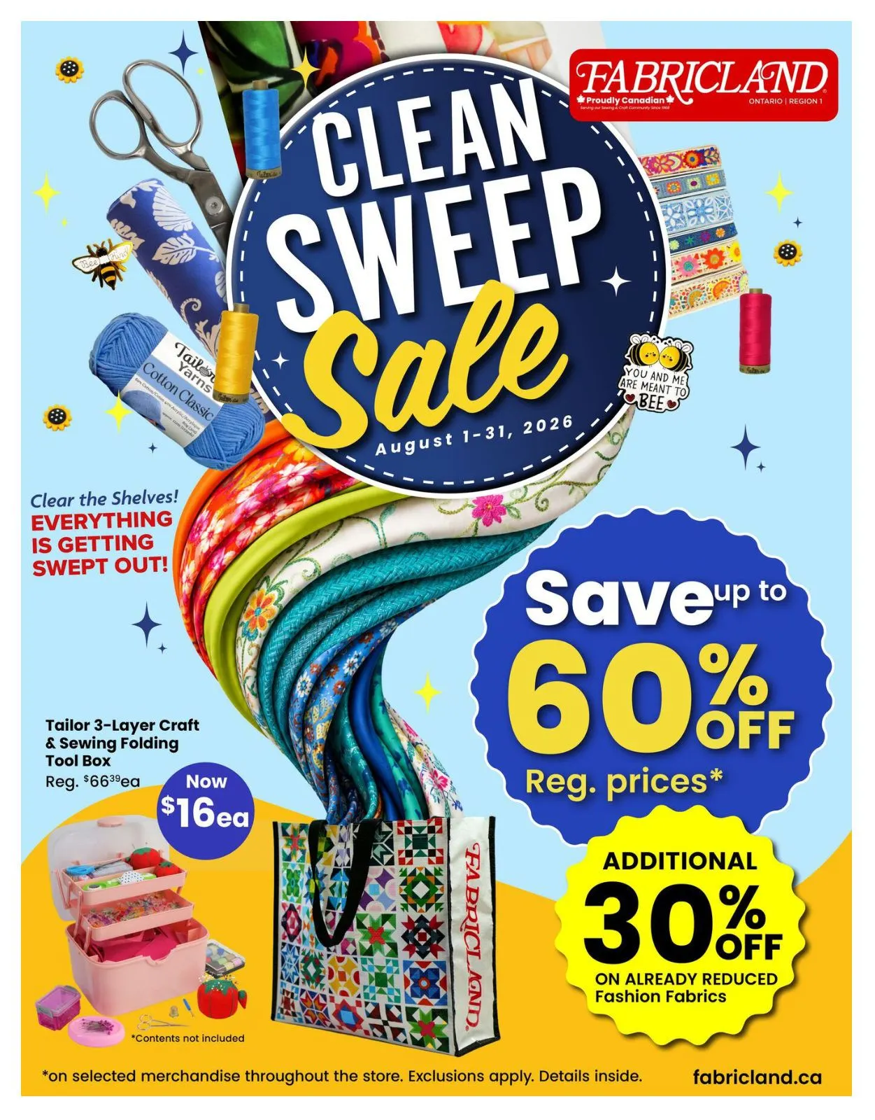 Fabricland — 2026-08-03 from August 3 to August 31 2026 - flyer page 