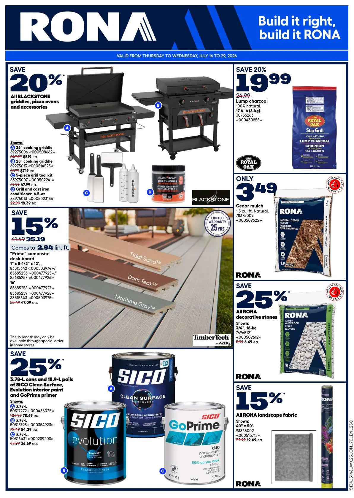 RONA — 2026-07-28 from July 16 to July 30 2026 - flyer page 