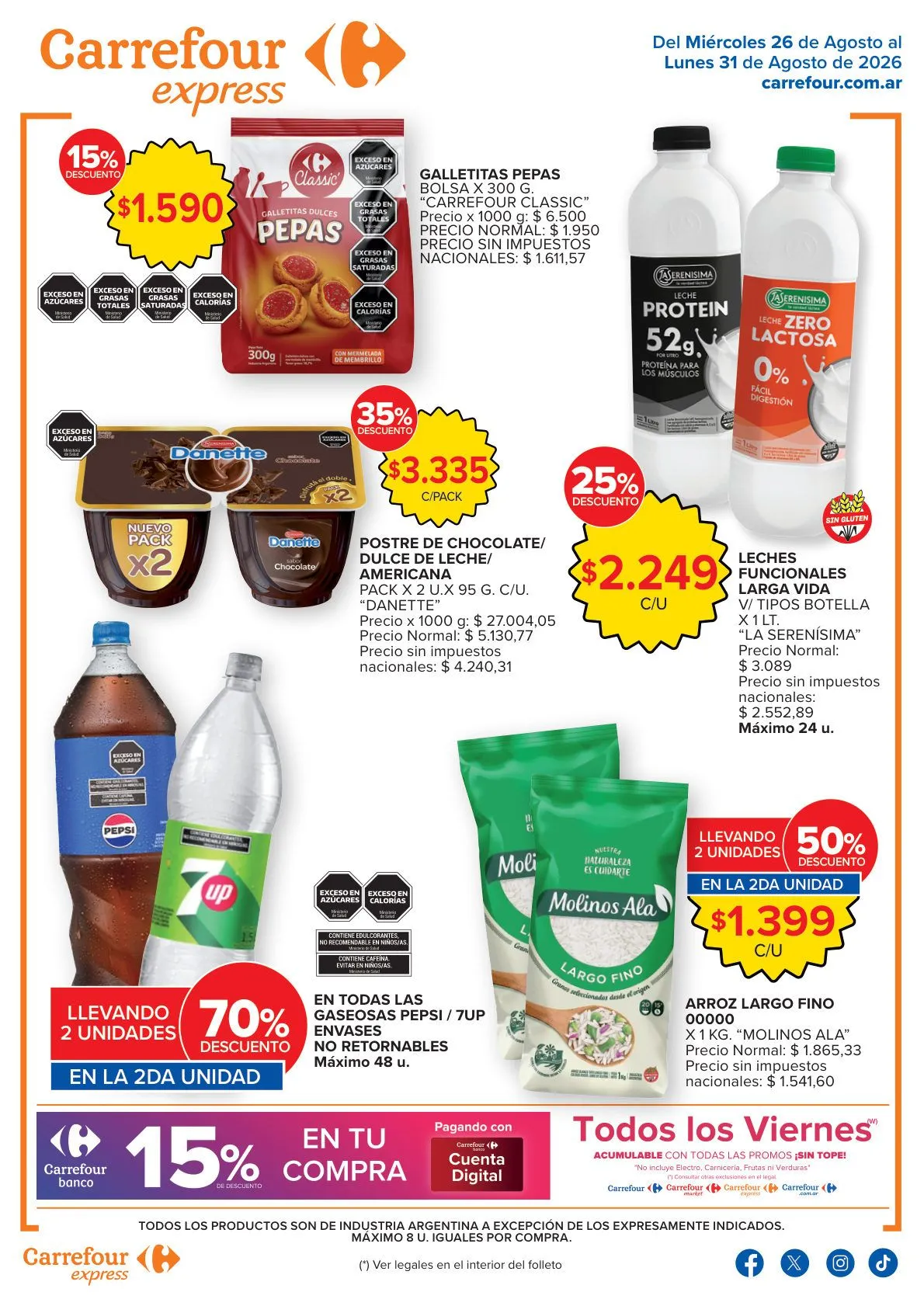 Ofertas de Carrefour Express — 2026-08-27 27 de agosto al 31 de agosto 2026 - Página 1 del catálogo