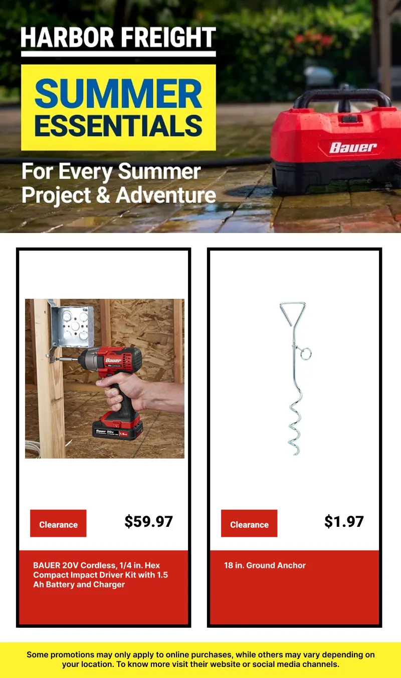 Weekly ad Clearance Tools At Harbor Freight from July 8 to July 23 2026 - Page 2