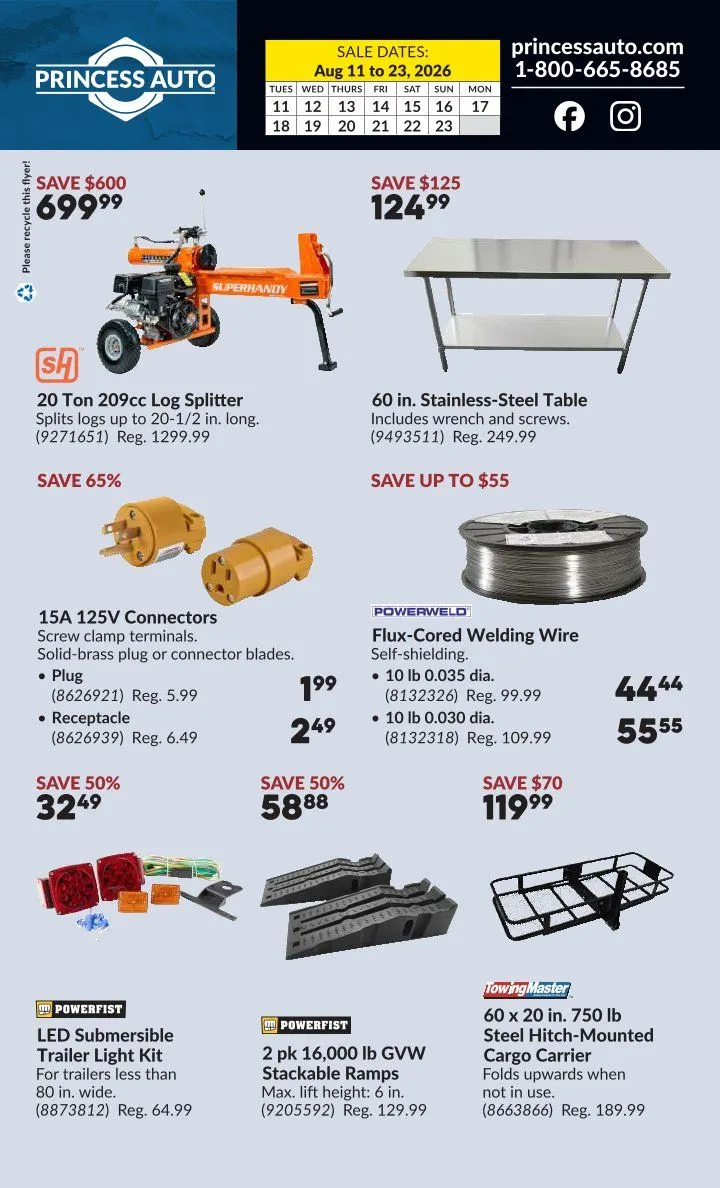 Princess Auto — 2026-08-20 from August 11 to August 23 2026 - flyer page 2