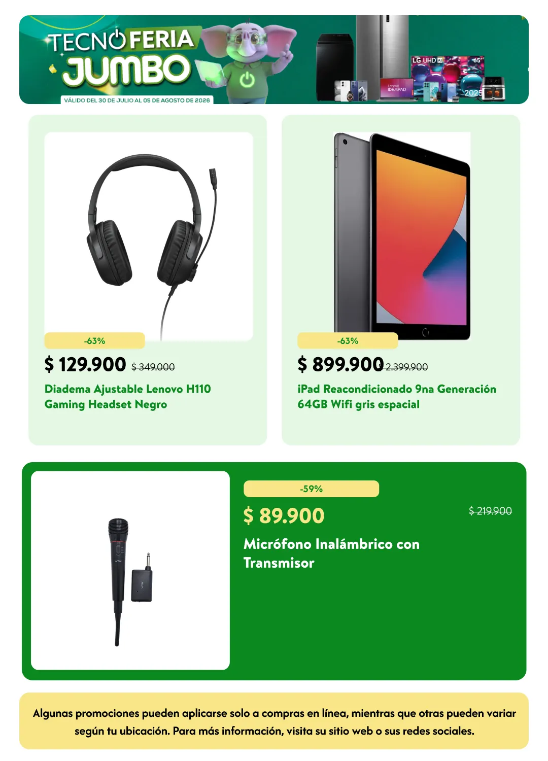 Catalogo de Tecno Feria Jumbo 30 de julio al 6 de agosto 2026 - Pag 2
