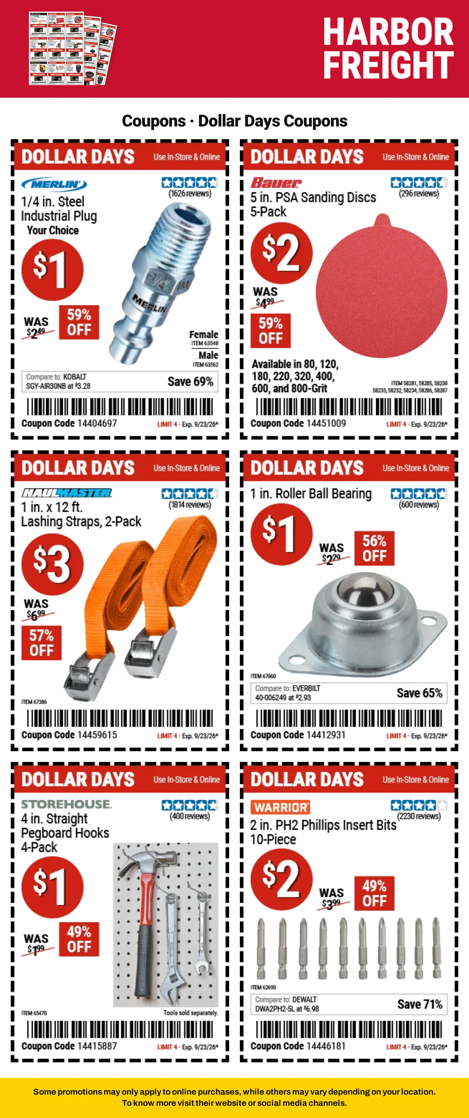 Weekly ad Harbor Freight — Coupons — 2026-09-21 from September 21 to October 8 2026 - Page 2