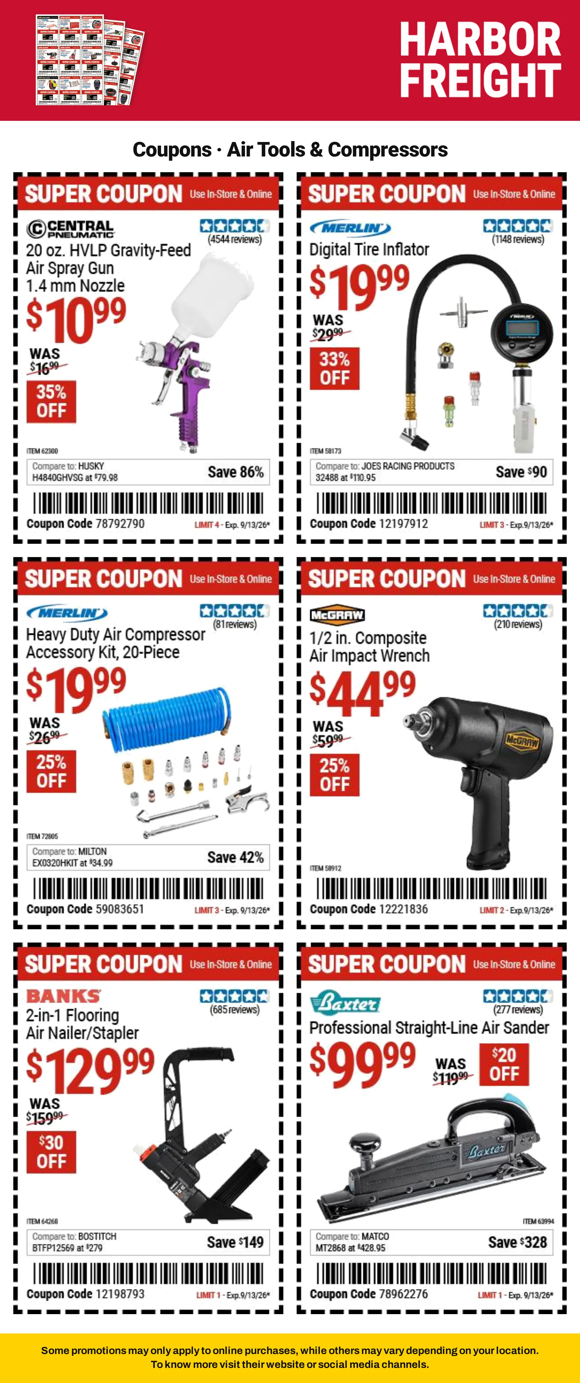 Weekly promotion Harbor Freight - 2026-09-01 spanning from September 1 to September 10 2026 - Page 2 for Catalogue 365