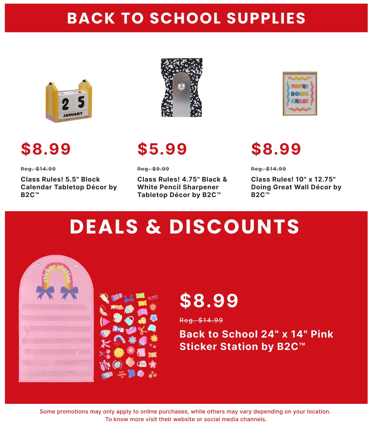 Weekly promotion Back to School Supplies spanning from August 3 to August 18 2026 - Page 3 for Catalogue 365