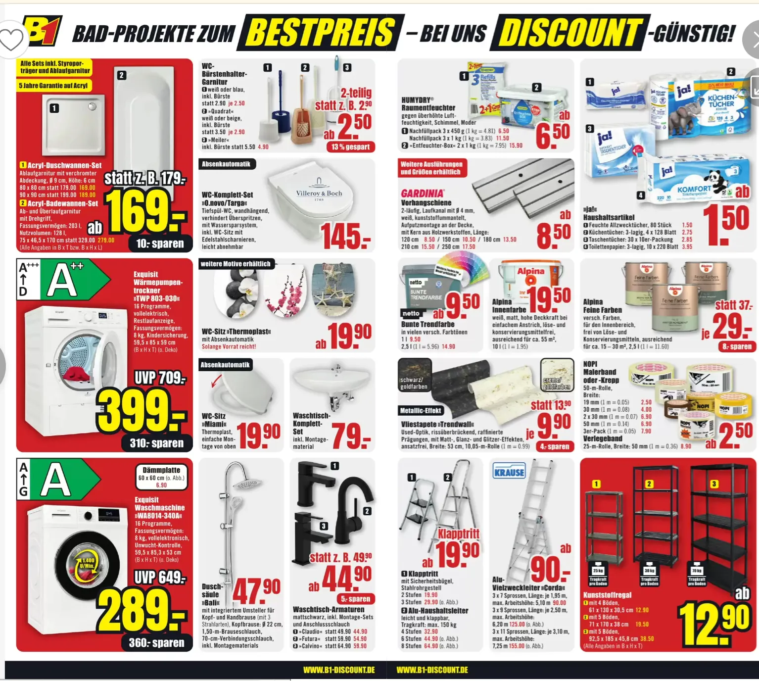 B1 Discount Baumarkt — 2026-10-02 von 2. Oktober bis 10. Oktober 2026 - Prospekt seite 3