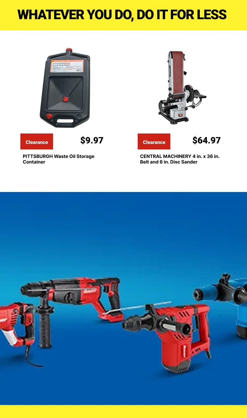 Weekly ad Clearance Tools At Harbor Freight from July 8 to July 23 2026 - Page 3