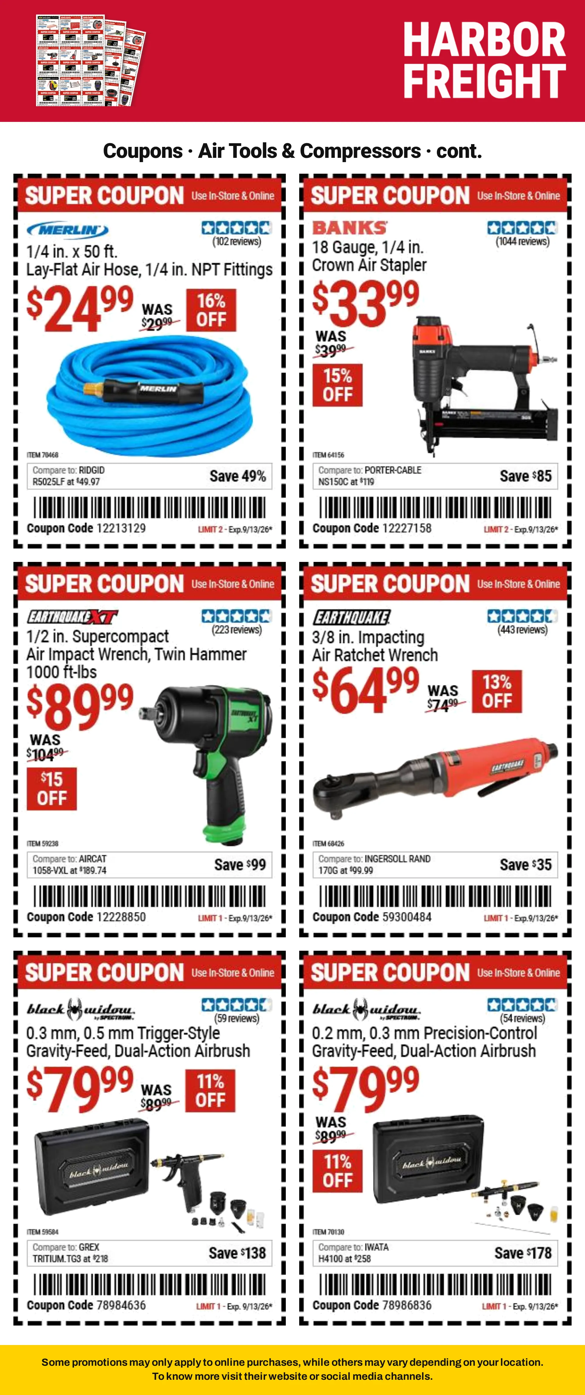 Weekly promotion Harbor Freight - 2026-09-01 spanning from September 1 to September 10 2026 - Page 3 for Catalogue 365