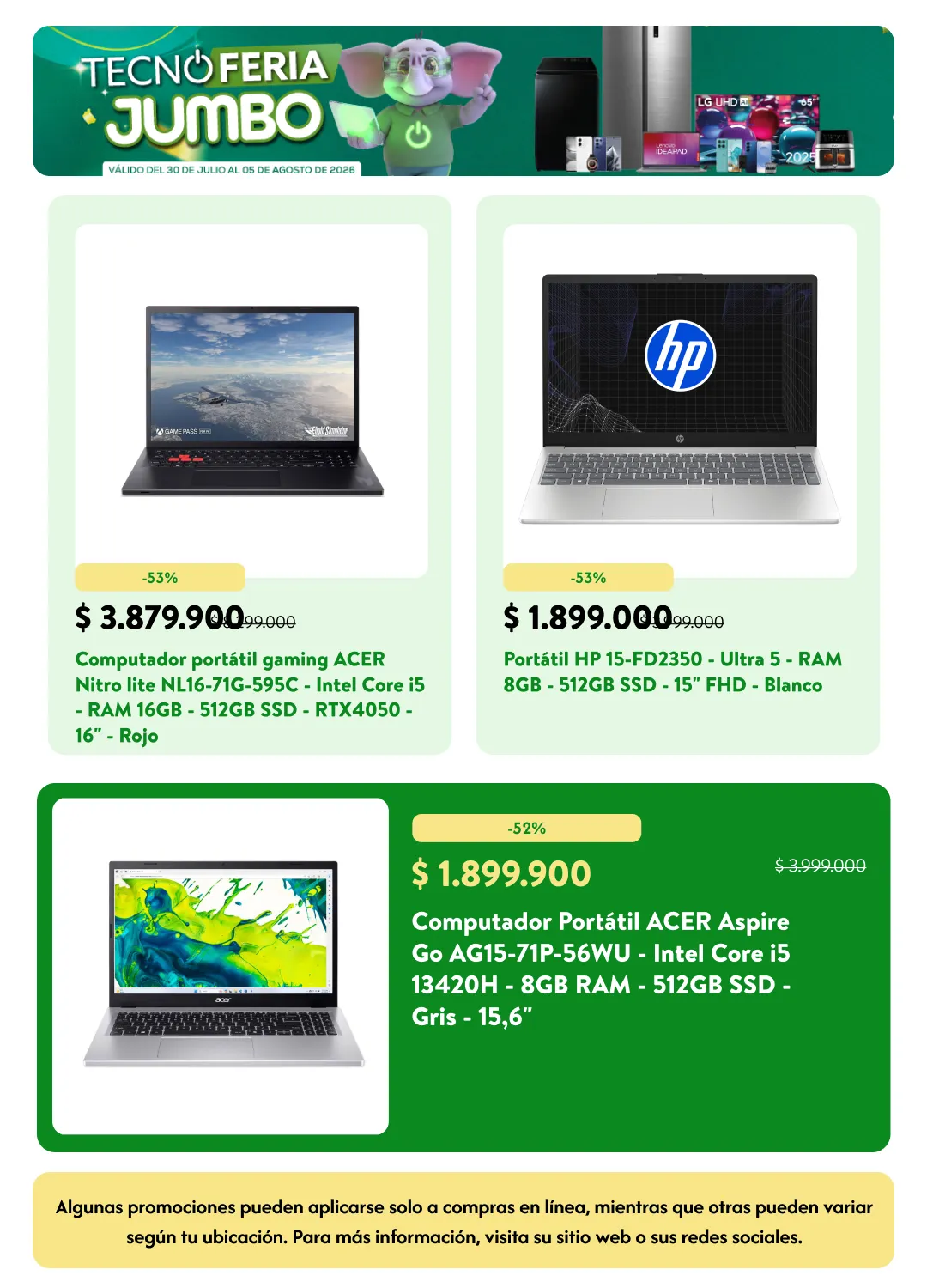 Catalogo de Tecno Feria Jumbo 30 de julio al 6 de agosto 2026 - Pag 4