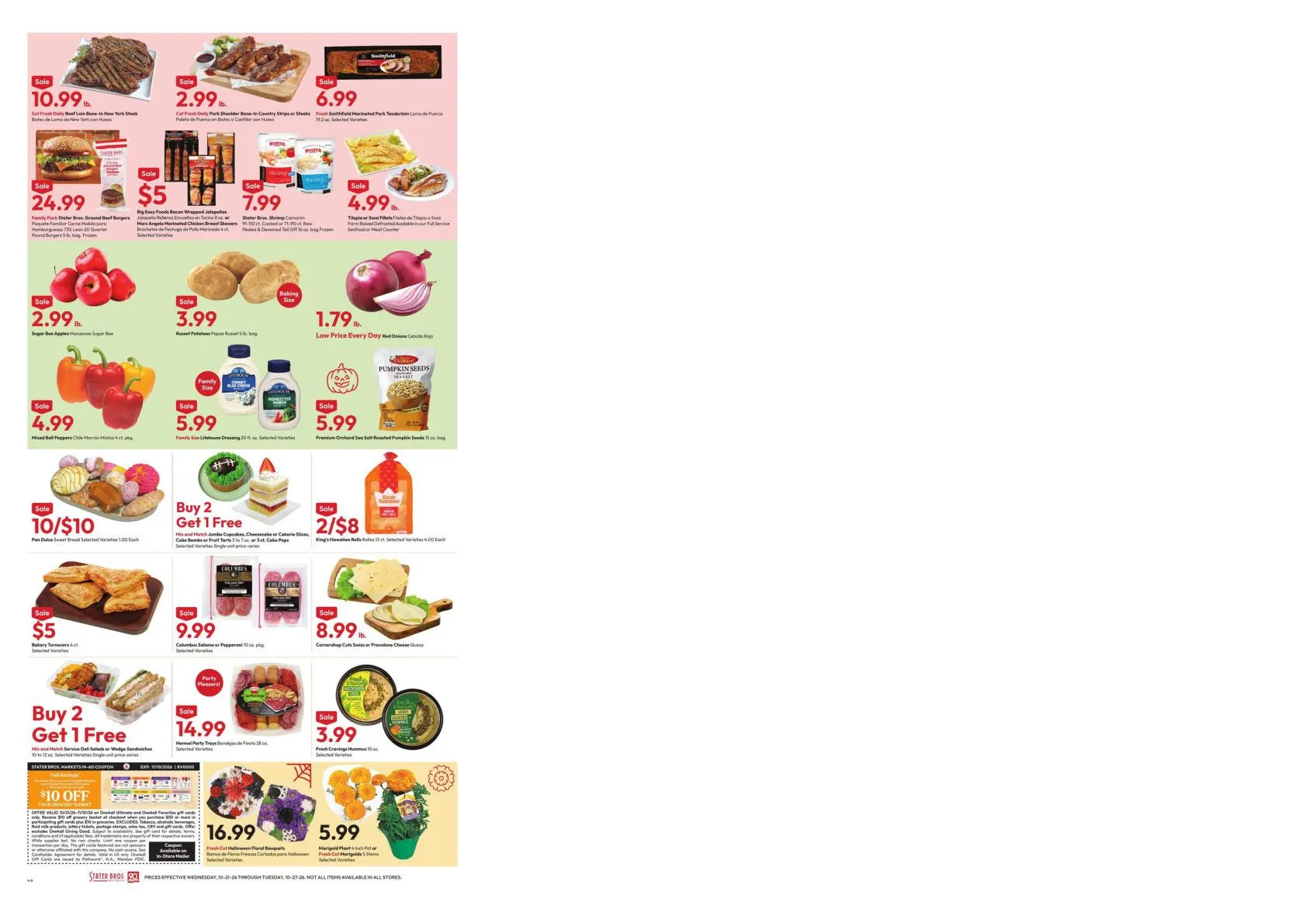 Weekly promotion Stater Bros. — 2026-10-21 spanning from October 21 to October 27 2026 - Page 4 for Catalogue 365