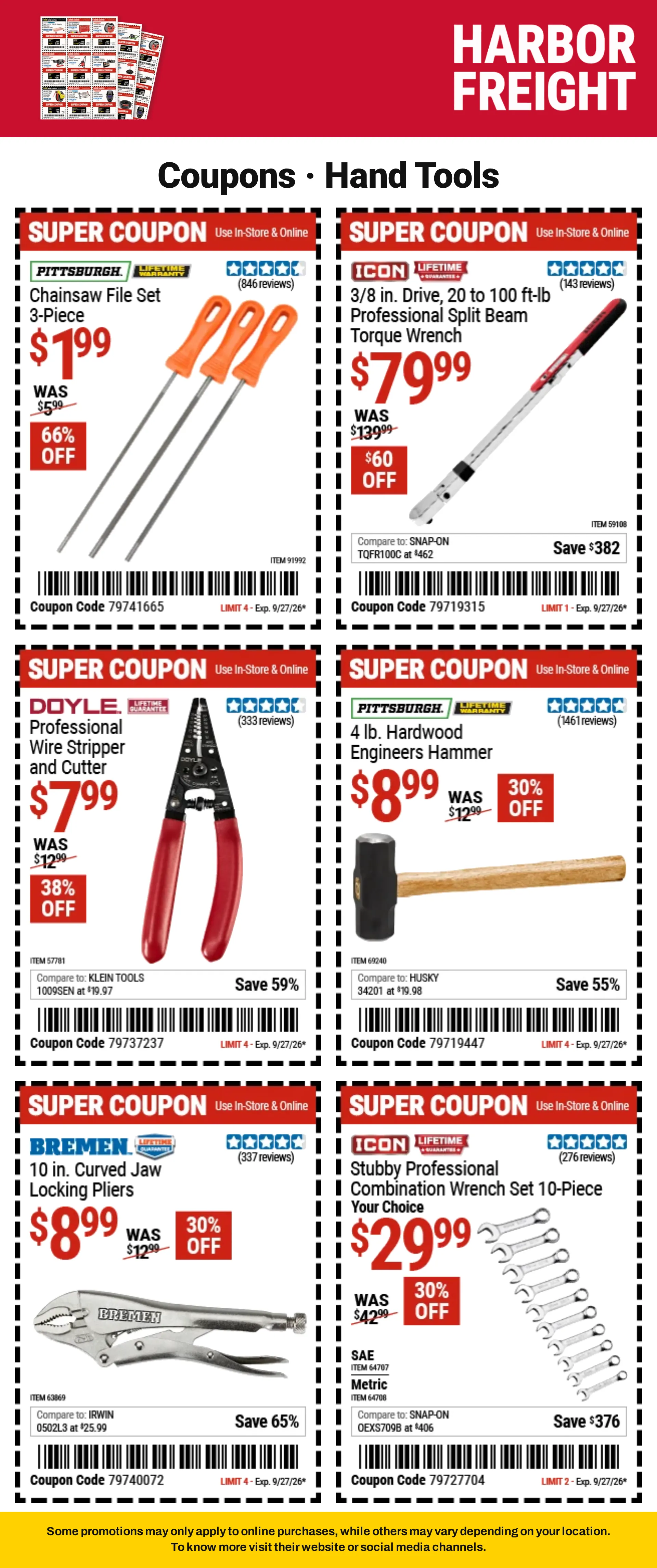 Weekly ad Harbor Freight — Coupons — 2026-09-21 from September 21 to October 8 2026 - Page 5