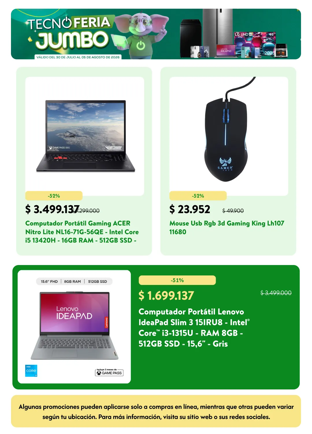 Catalogo de Tecno Feria Jumbo 30 de julio al 6 de agosto 2026 - Pag 5
