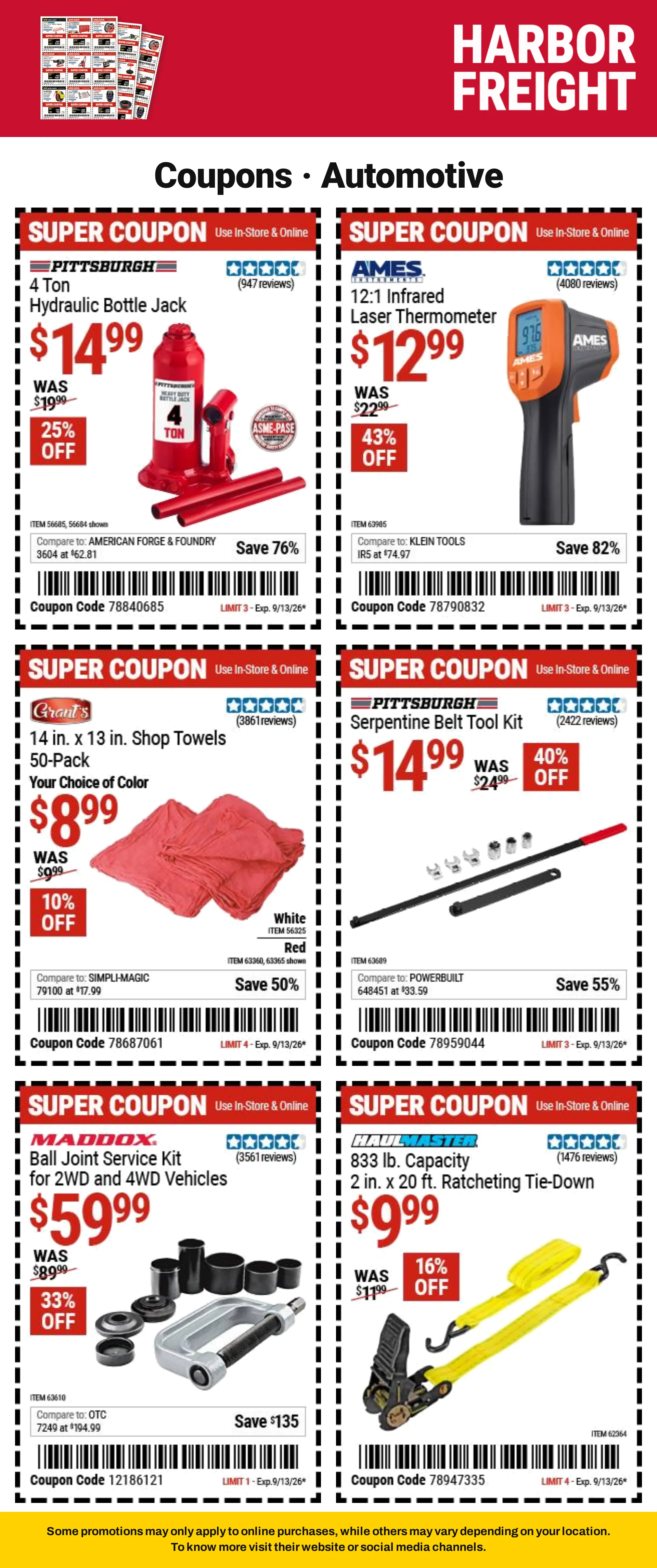 Weekly promotion Harbor Freight - 2026-09-01 spanning from September 1 to September 10 2026 - Page 6 for Catalogue 365