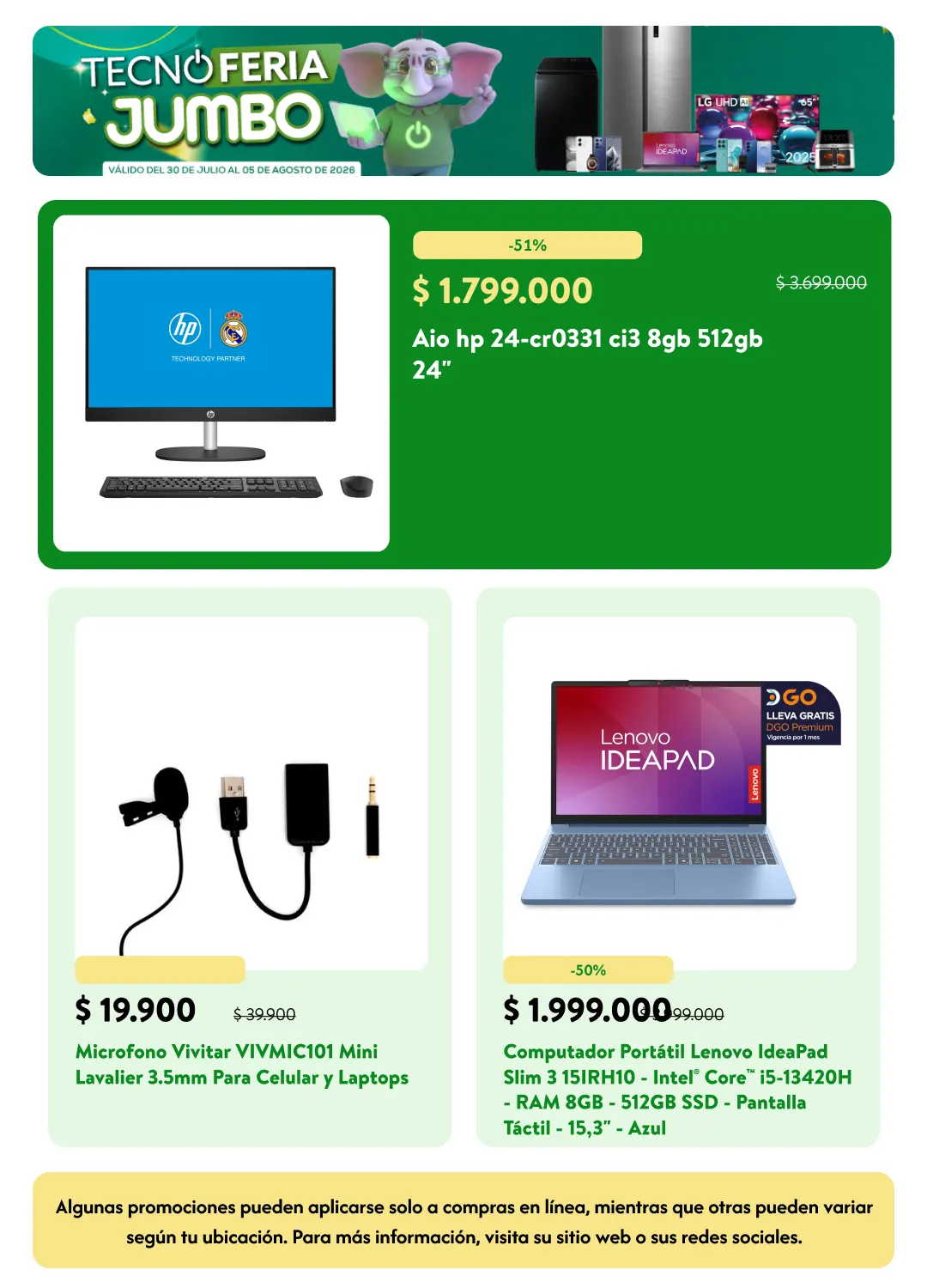 Catalogo de Tecno Feria Jumbo 30 de julio al 6 de agosto 2026 - Pag 6