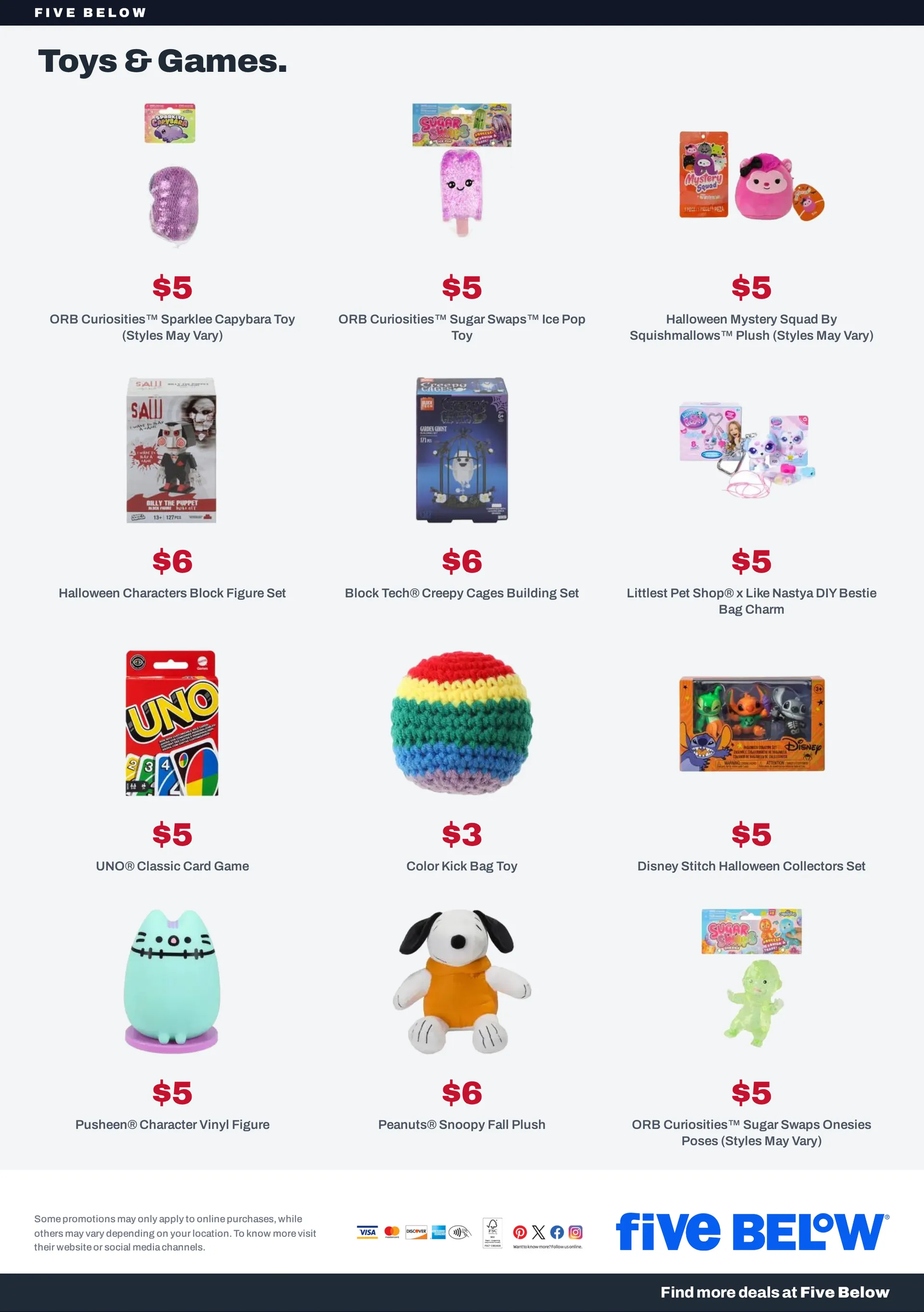 Weekly promotion Five Below — 2026-10-22 spanning from October 22 to October 29 2026 - Page 6 for Catalogue 365