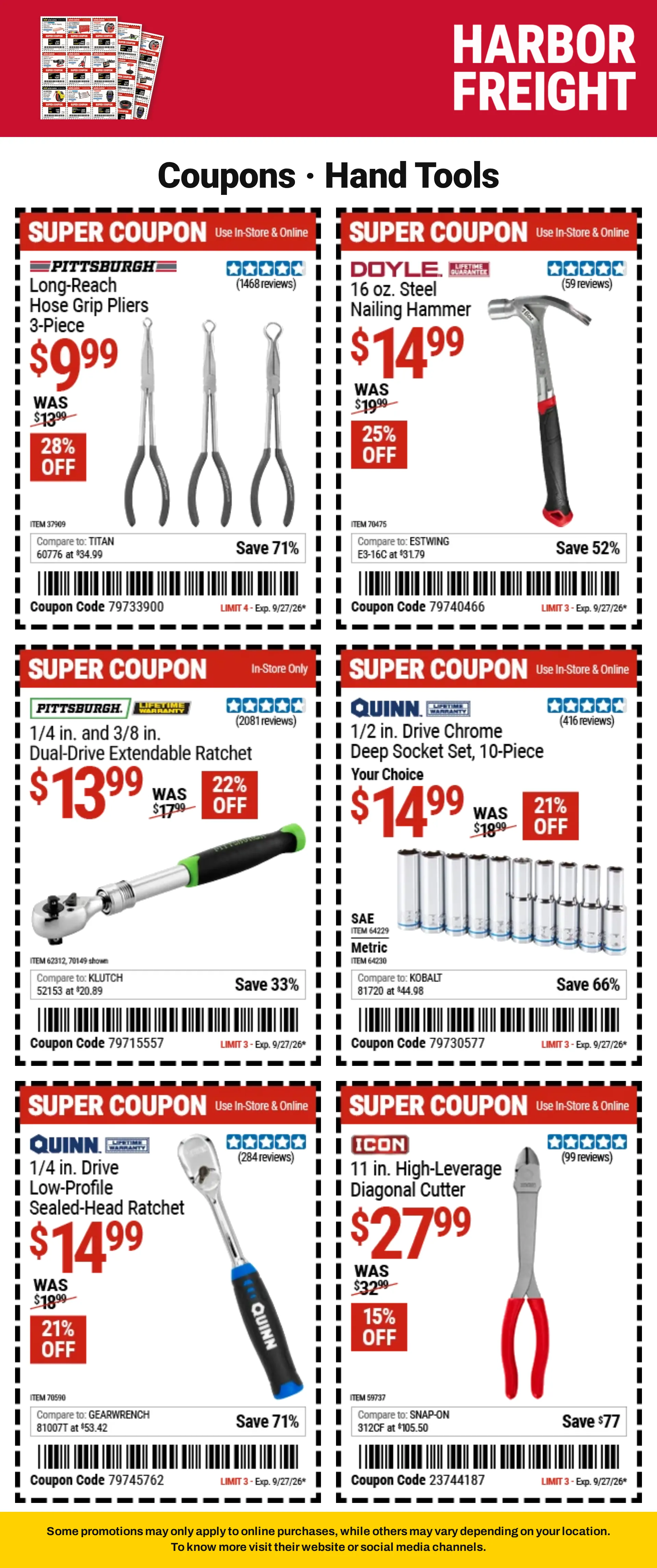Weekly ad Harbor Freight — Coupons — 2026-09-21 from September 21 to October 8 2026 - Page 6