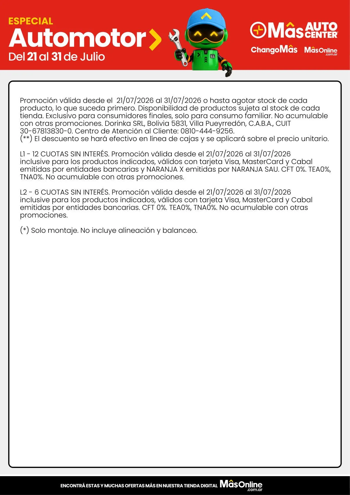Ofertas de Changomas — 2026-07-21 21 de julio al 31 de julio 2026 - Página 6 del catálogo