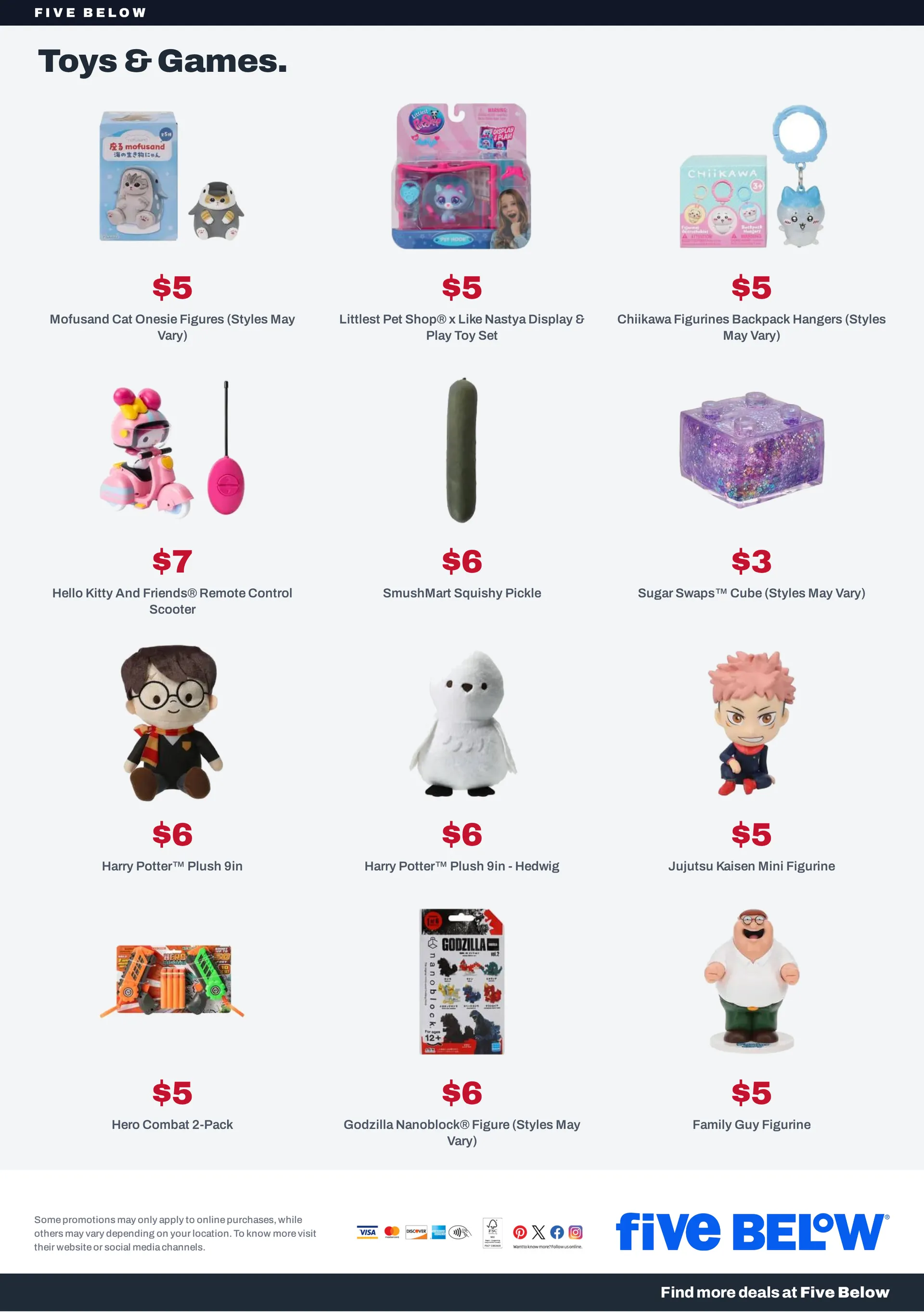 Weekly promotion Five Below — 2026-10-22 spanning from October 22 to October 29 2026 - Page 7 for Catalogue 365