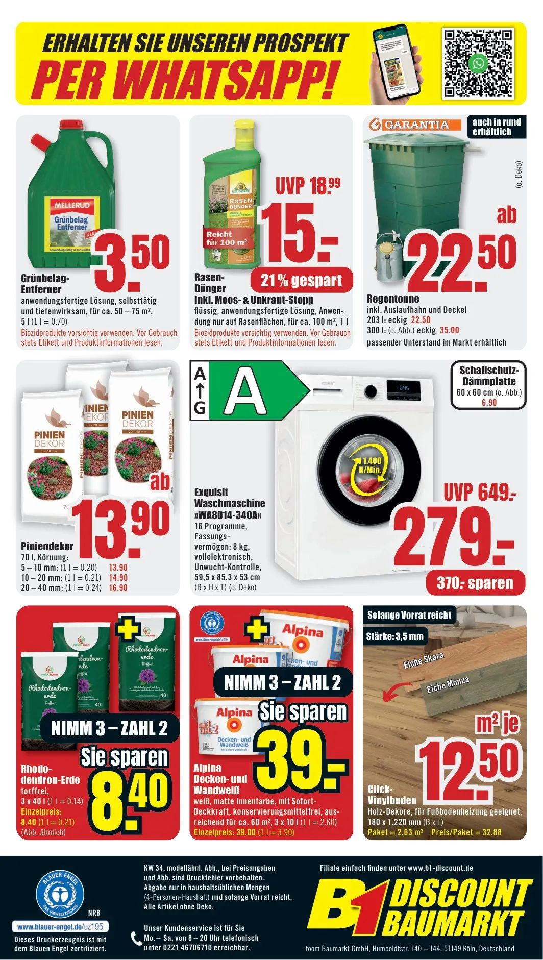 B1 Discount Baumarkt — 2026-08-20 von 15. August bis 21. August 2026 - Prospekt seite 8