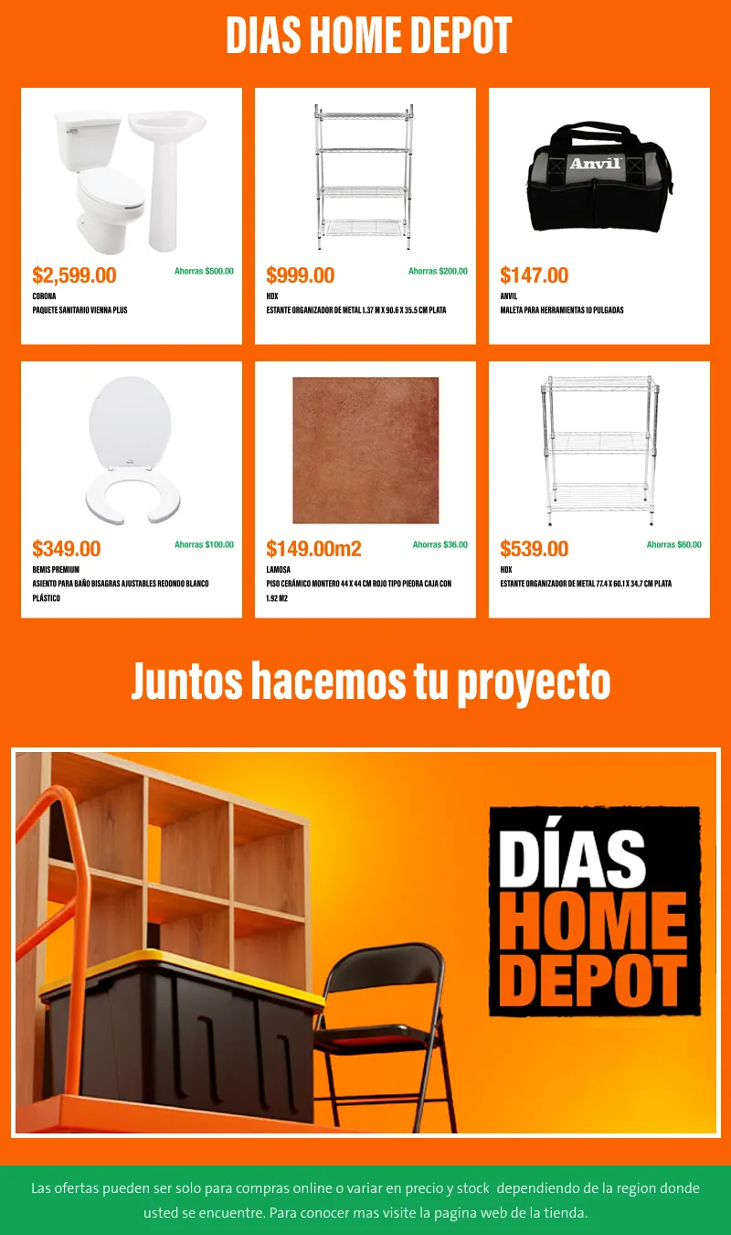 Catálogo de Días Home Depot: los mejores 14 días para ahorrar en tus proyectos 17 de julio al 28 de agosto 2026 - Pagina 8
