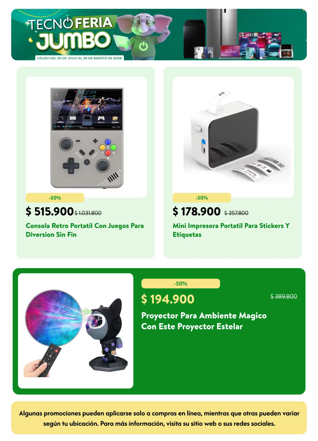 Catalogo de Tecno Feria Jumbo 30 de julio al 6 de agosto 2026 - Pag 8