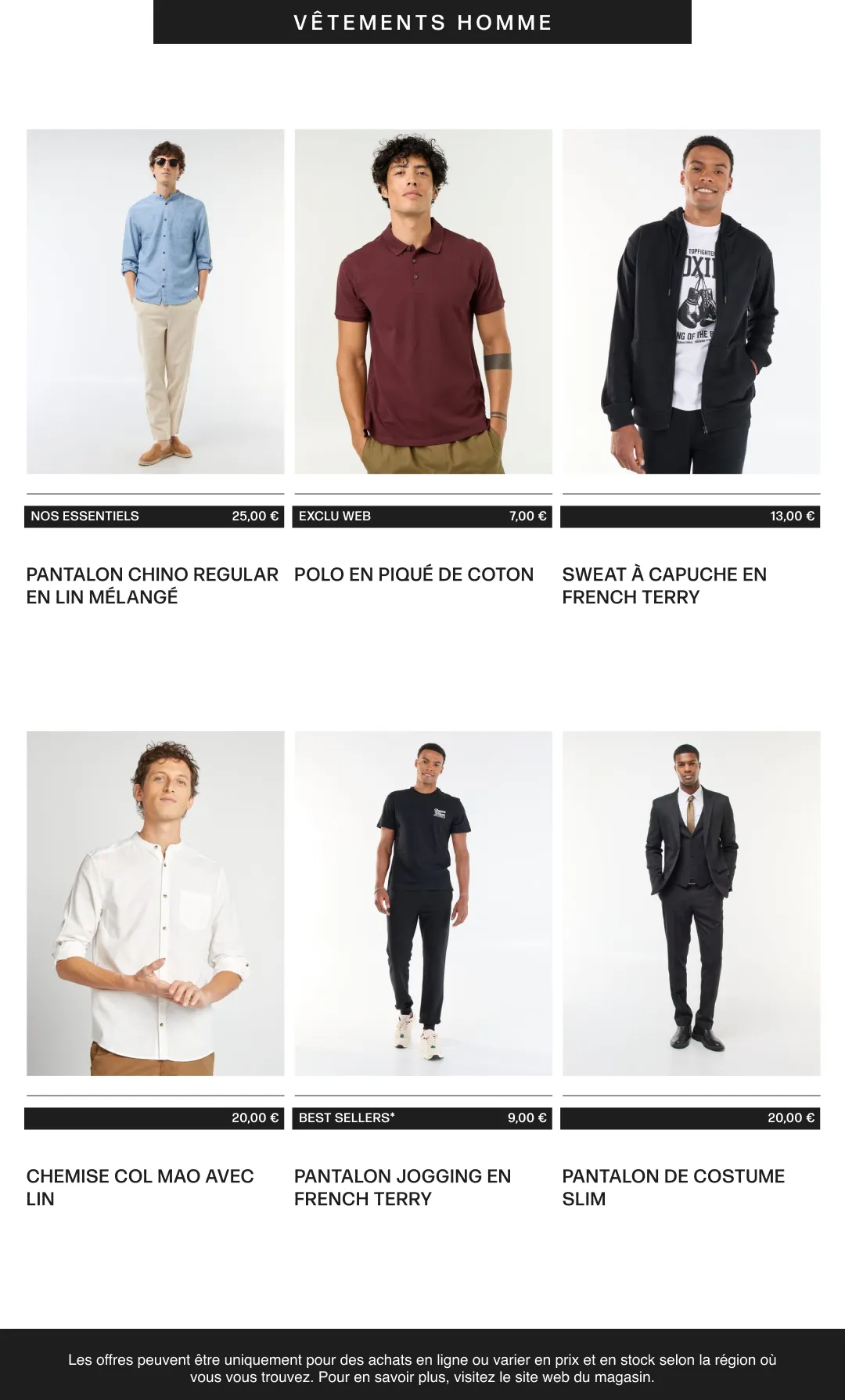 Vêtements homme du 6 août au 21 août 2026 - Catalogue page 8